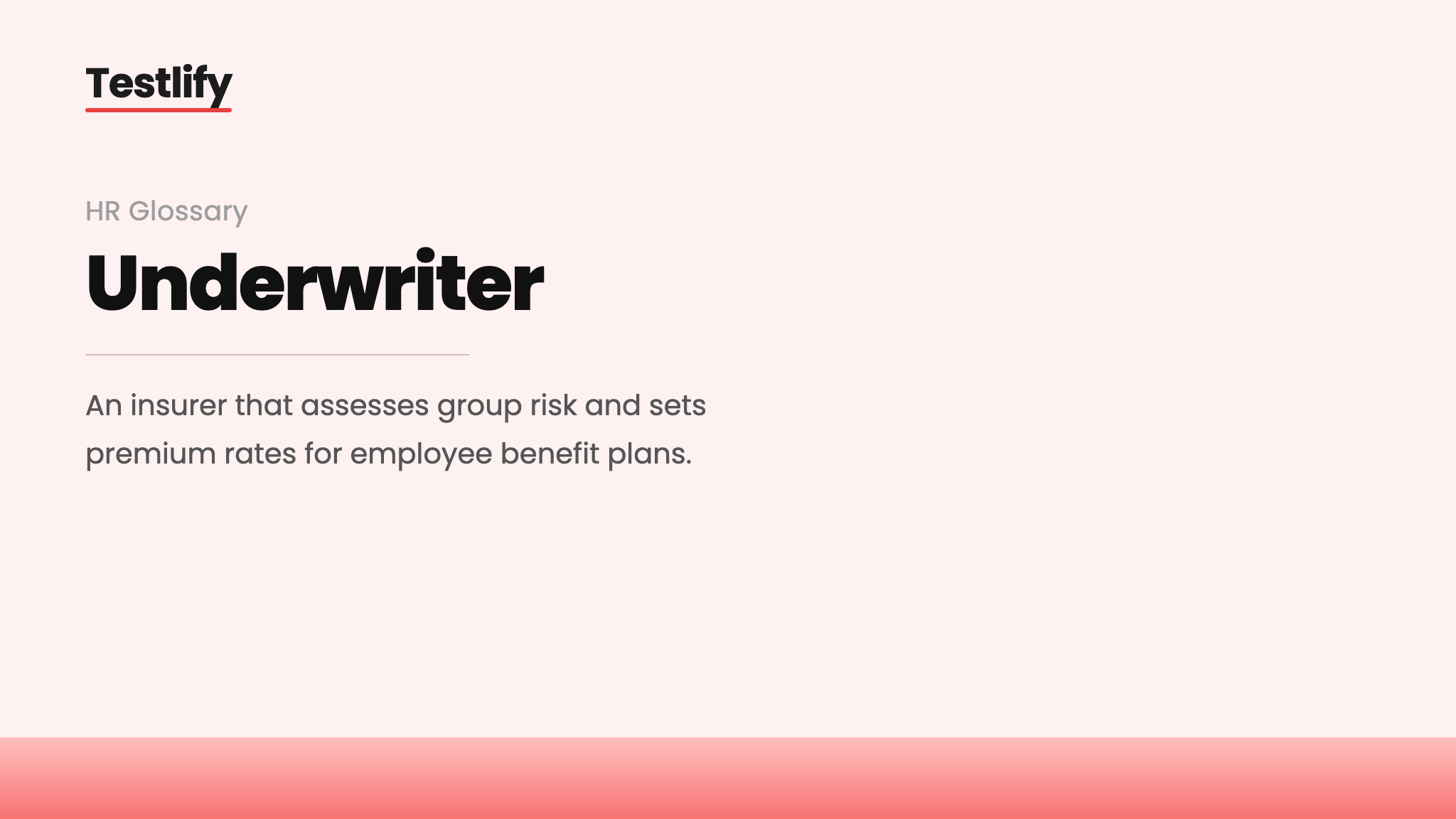 Image showing the meaning of an insurance underwriter