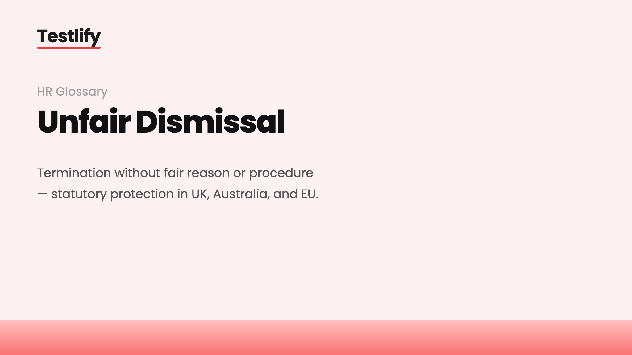 Image showing the meaning of unfair dismissal