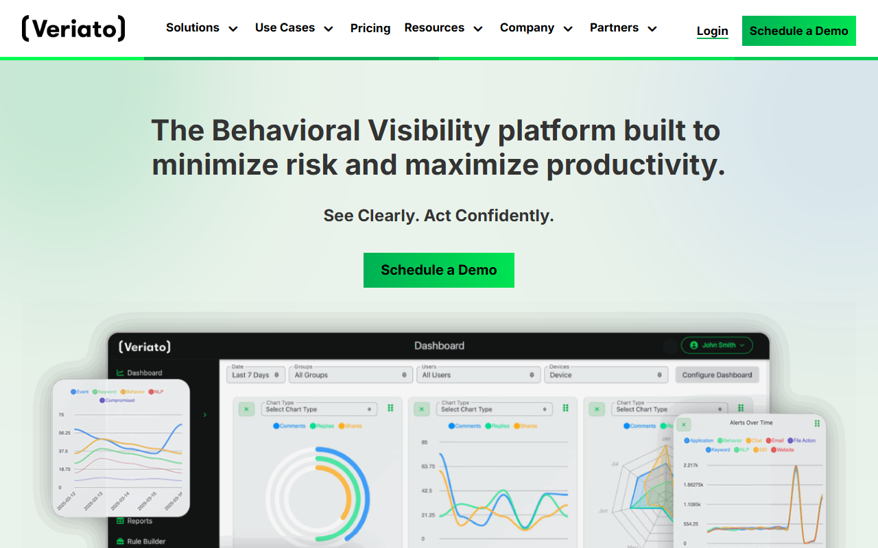 Veriato homepage hero