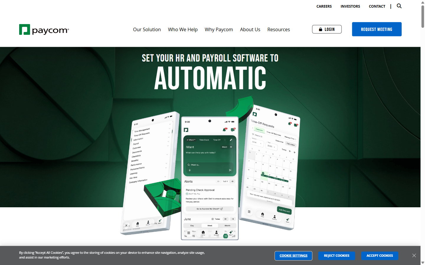 Paycom workforce management homepage