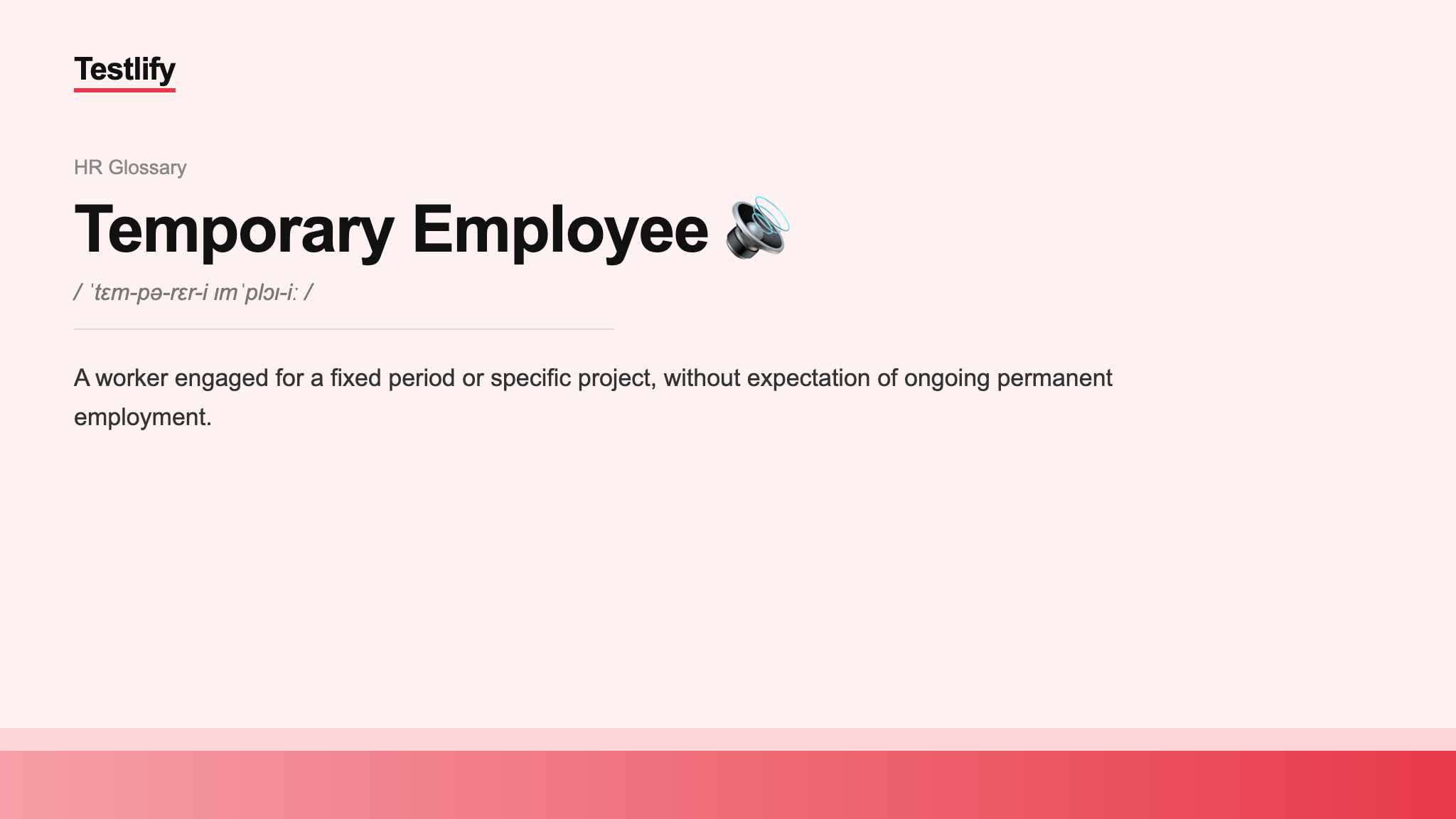 Image showing the meaning of temporary employee