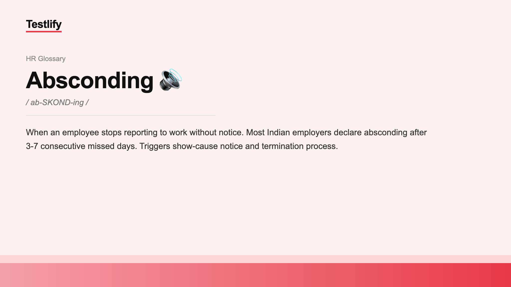 Image showing the meaning of Absconding