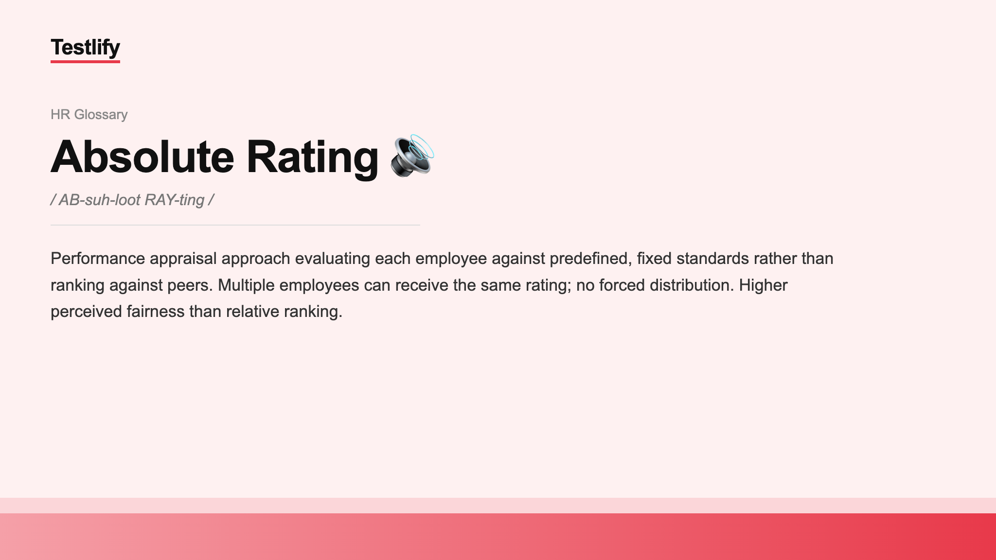 Image showing the meaning of Absolute Rating