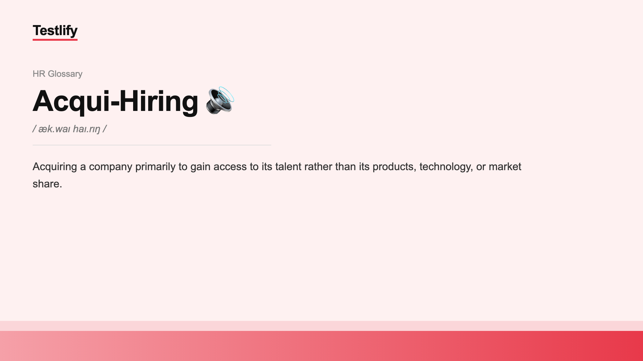 Image showing the meaning of Acqui-Hiring