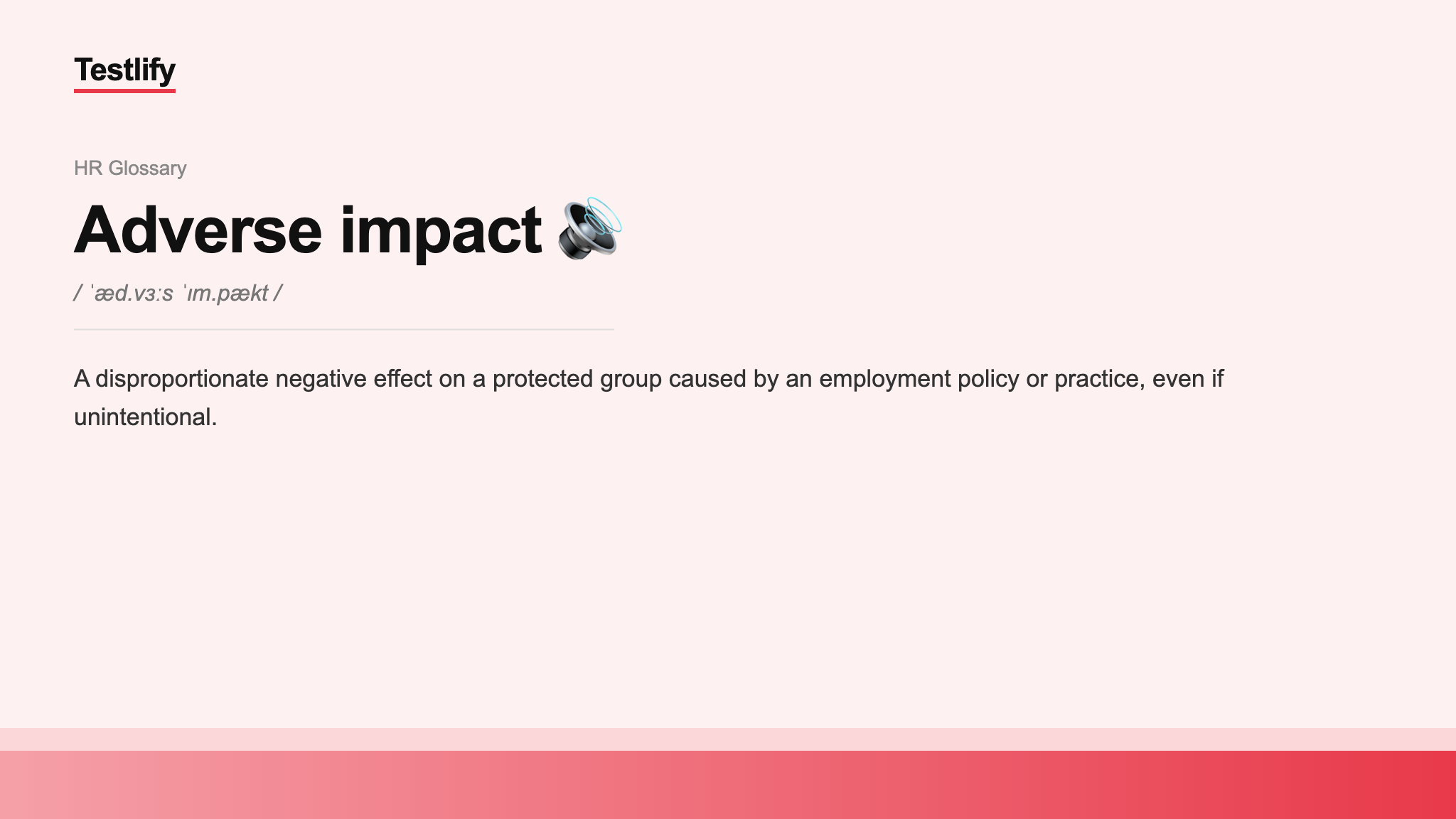 Image showing the meaning of adverse impact