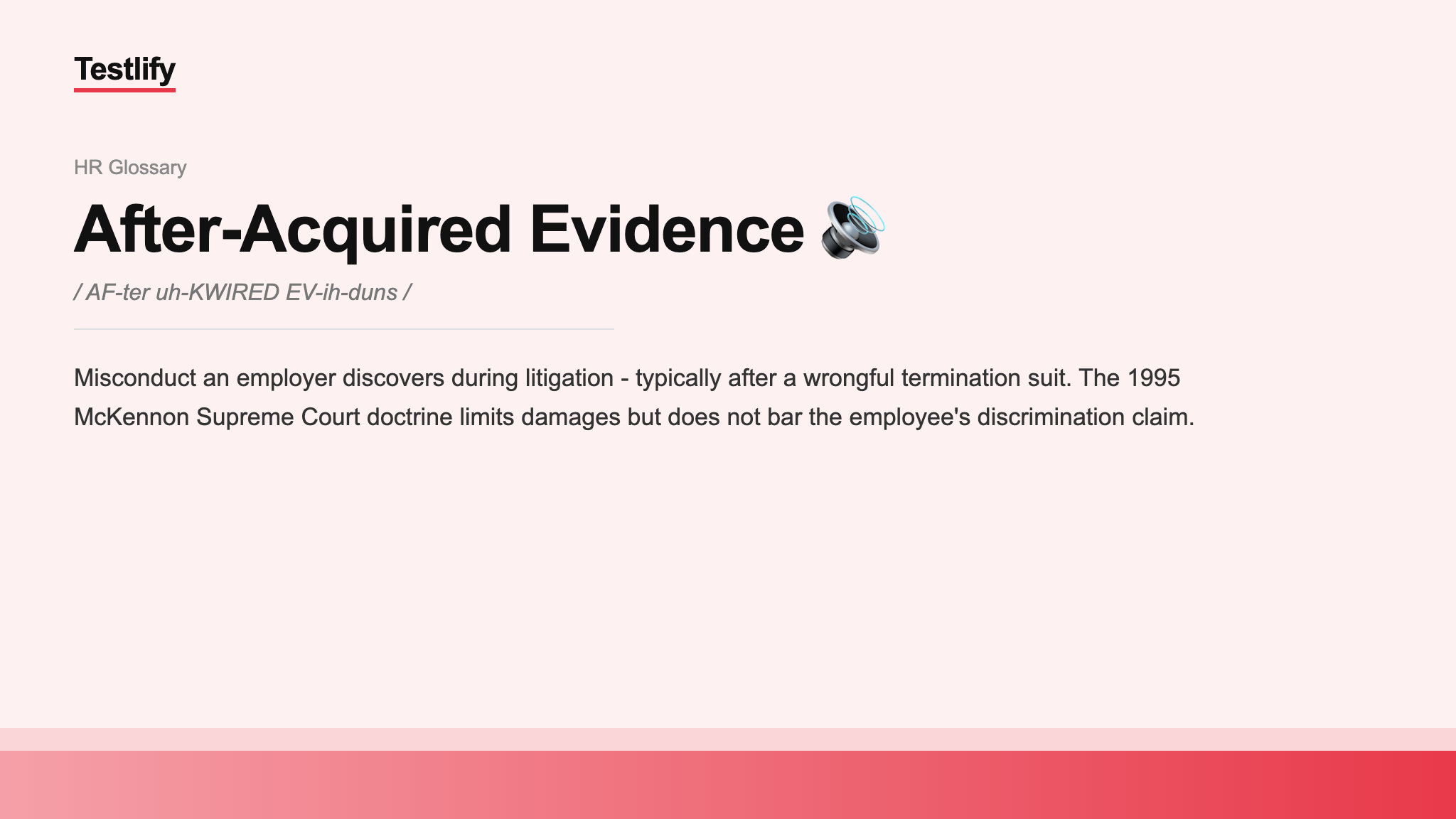Image showing the meaning of After-Acquired Evidence