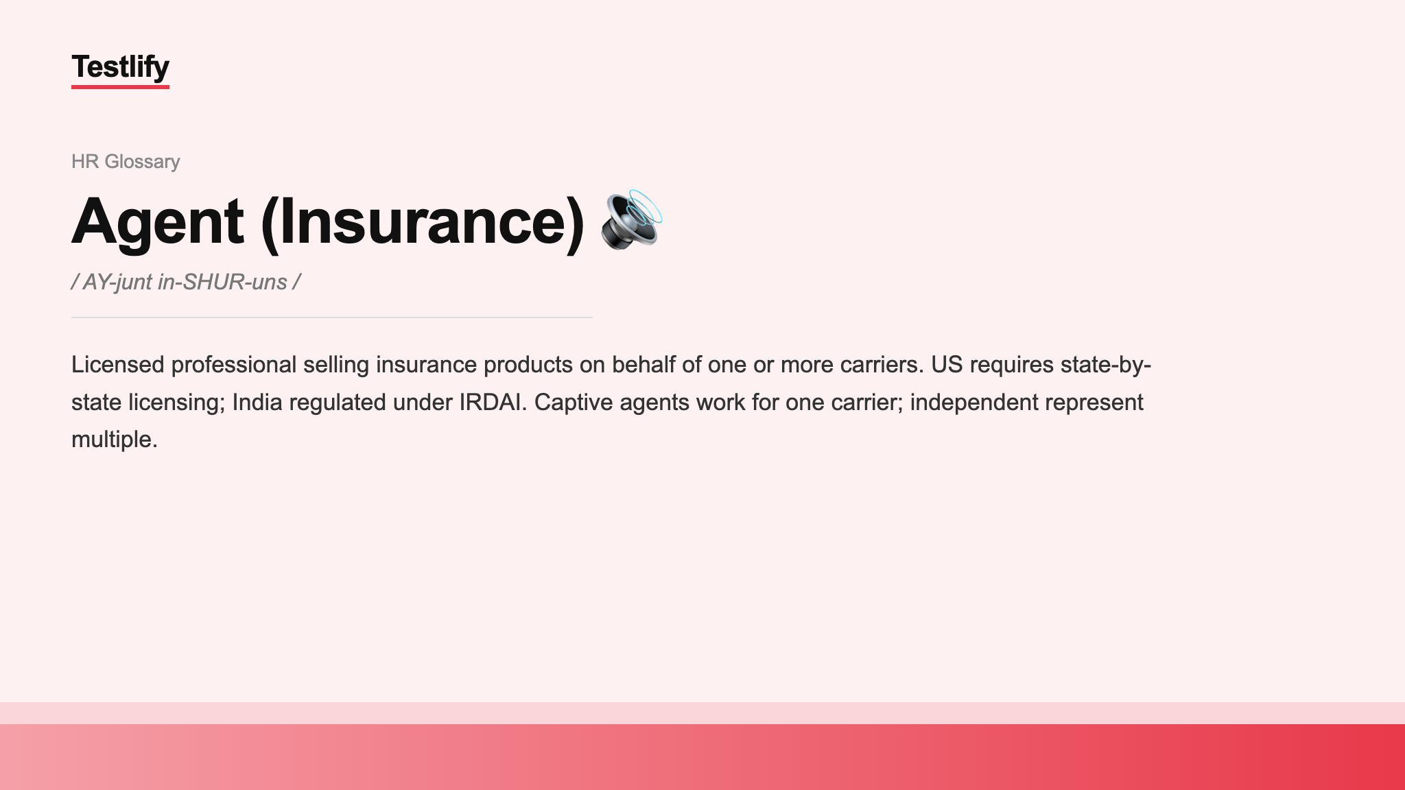 Image showing the meaning of Agent (Insurance)