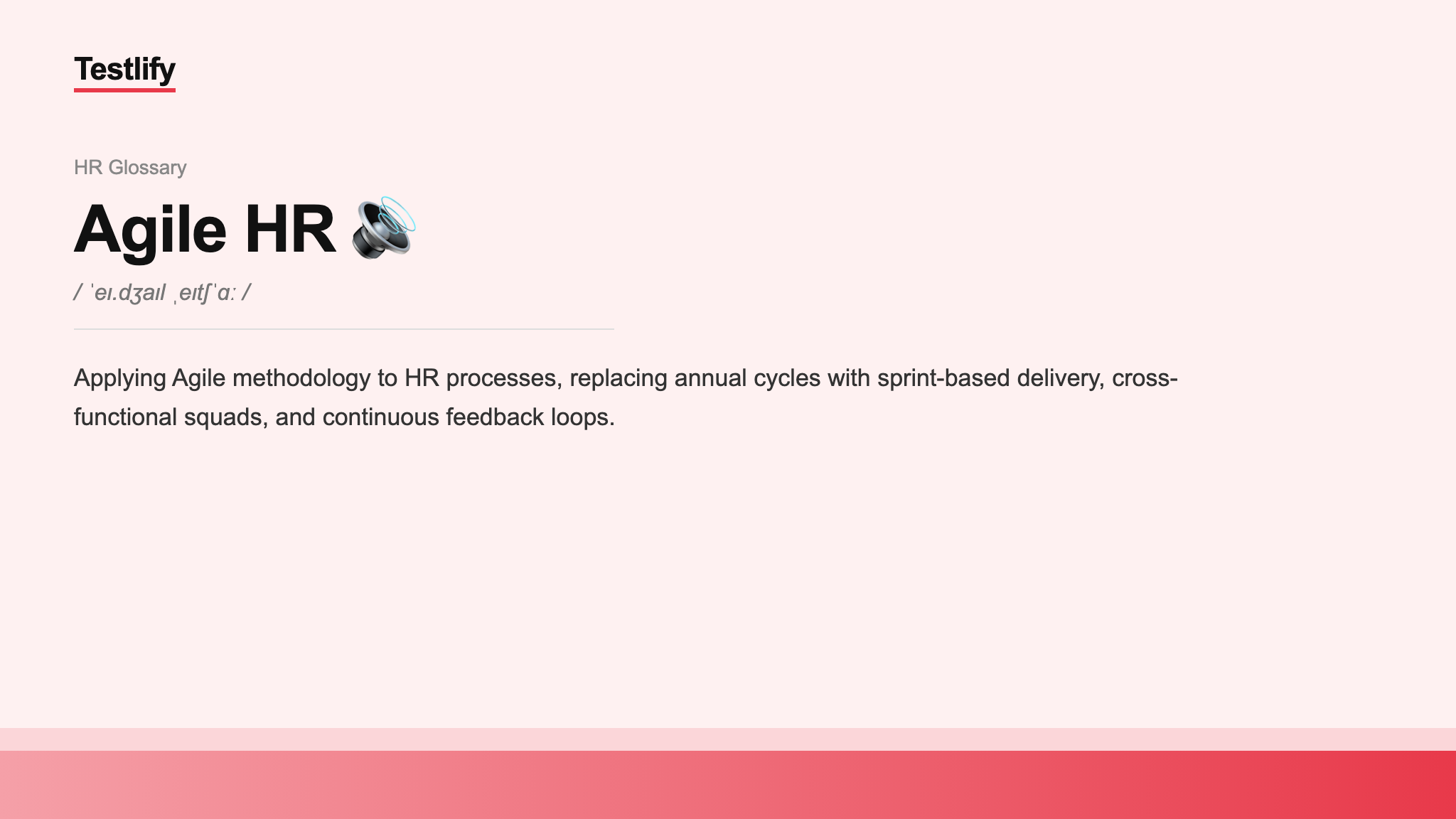 Image showing the meaning of agile hr