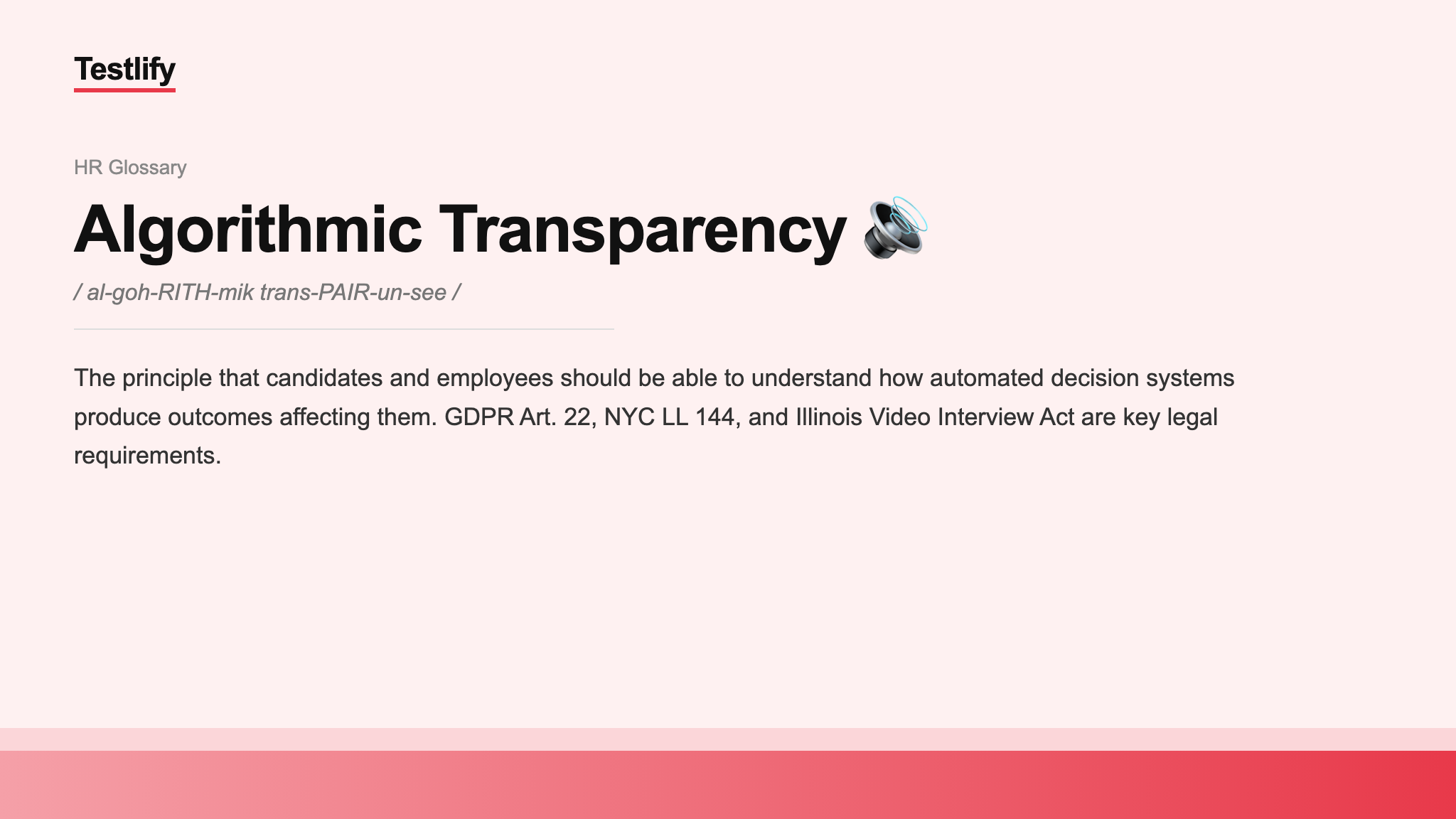 Image showing the meaning of Algorithmic Transparency