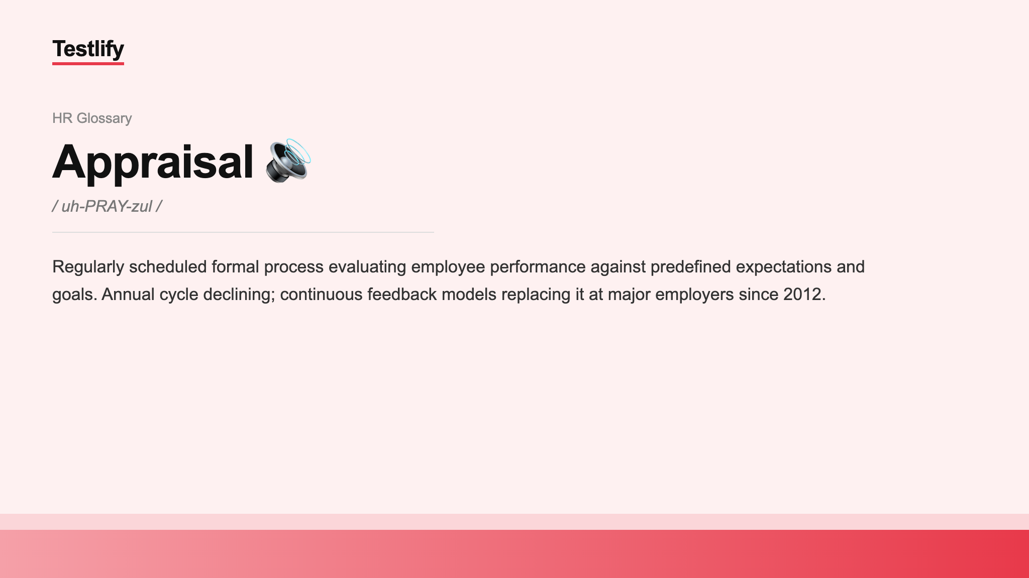 Image showing the meaning of Appraisal