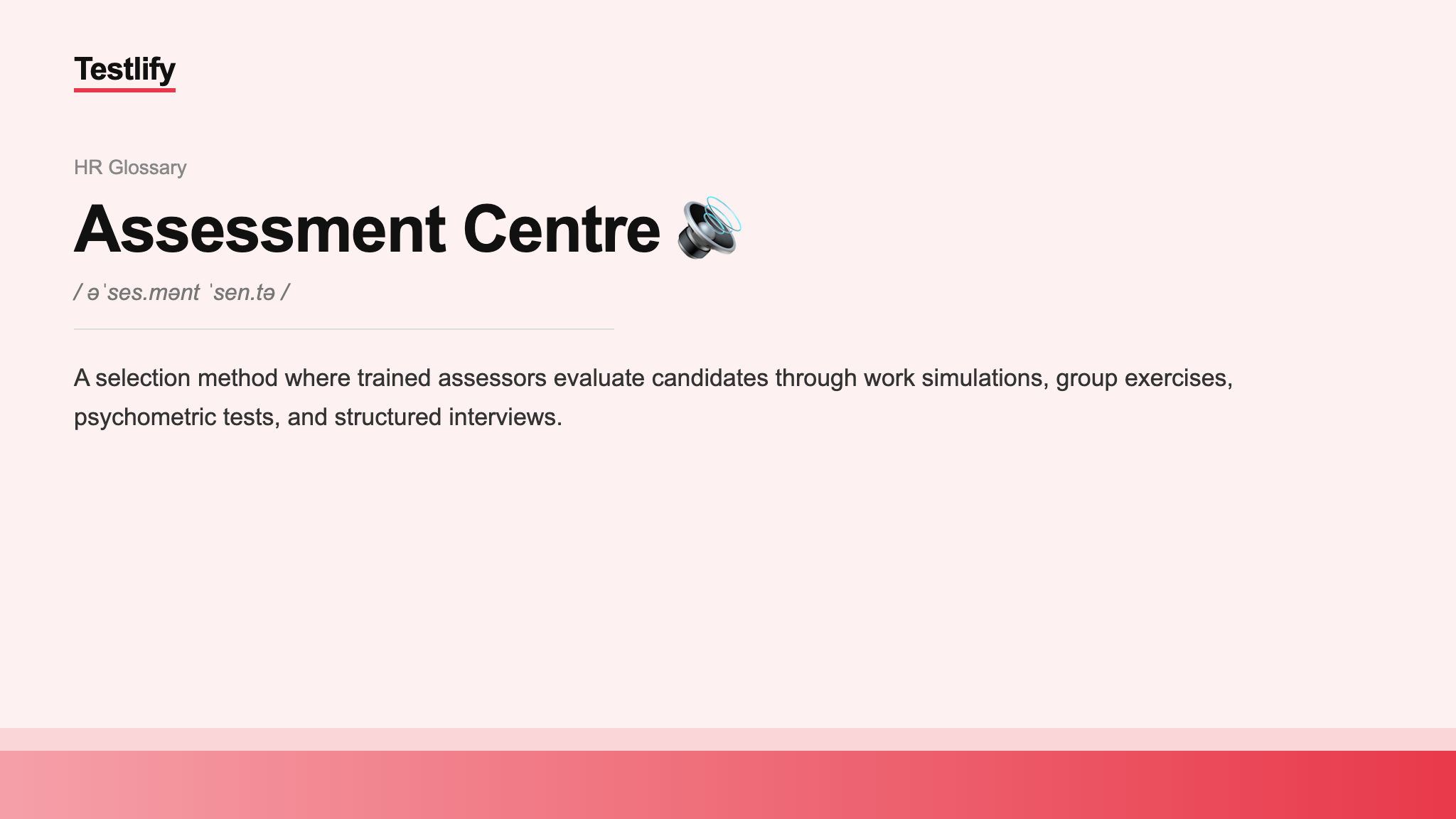 Image showing the meaning of assessment centre