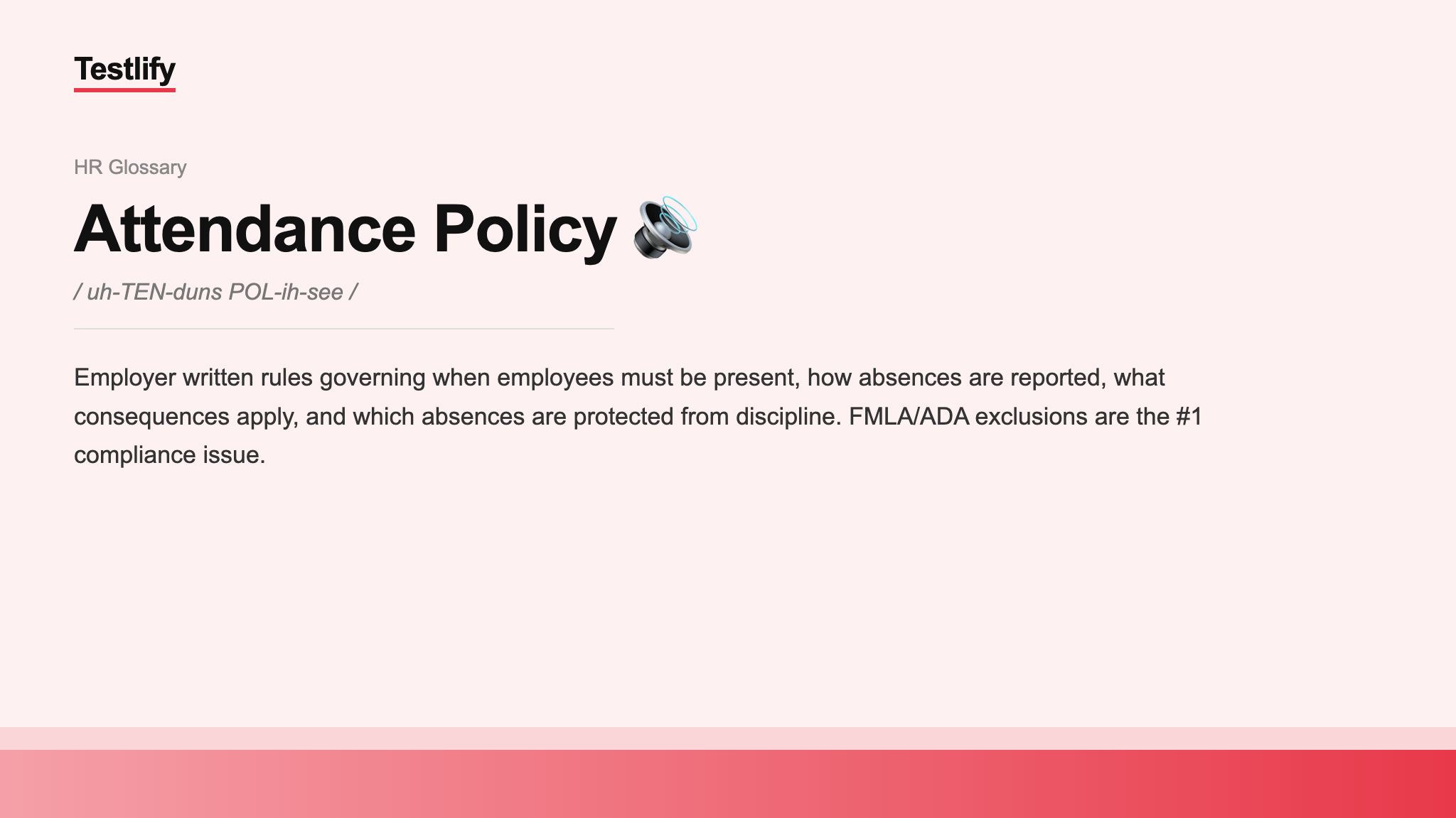 Image showing the meaning of Attendance Policy