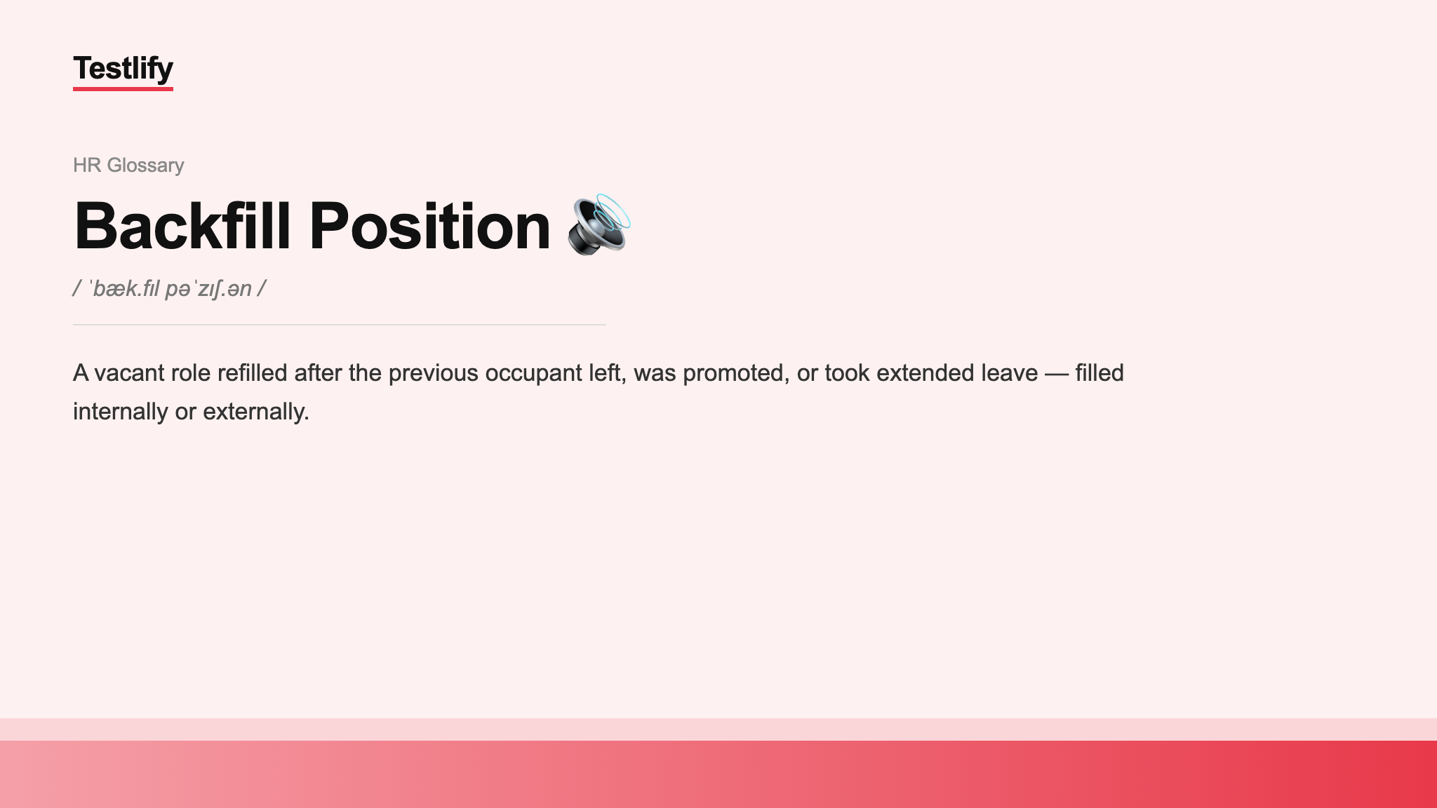 Image showing the meaning of backfill position
