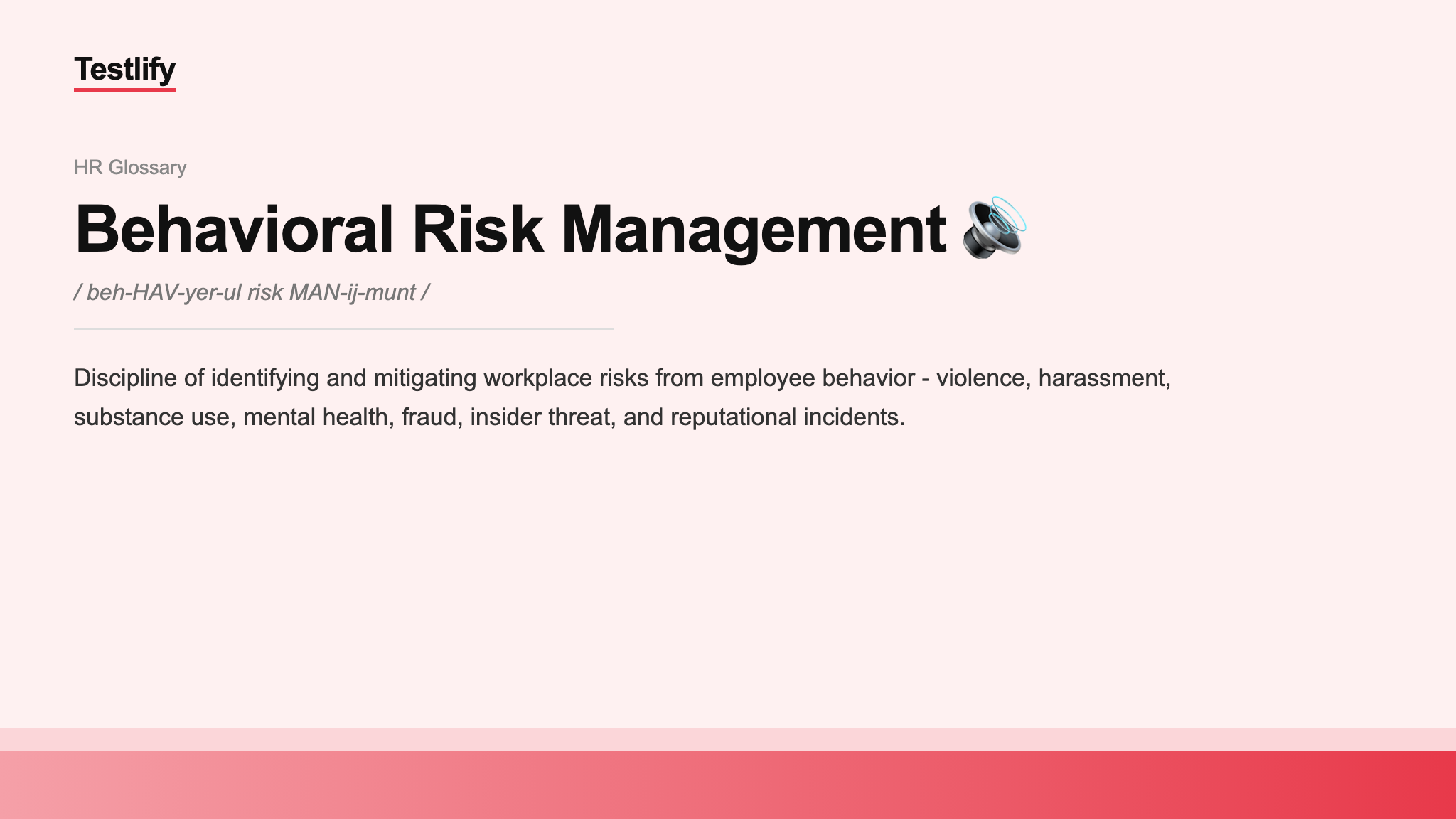 Image showing the meaning of Behavioral Risk Management