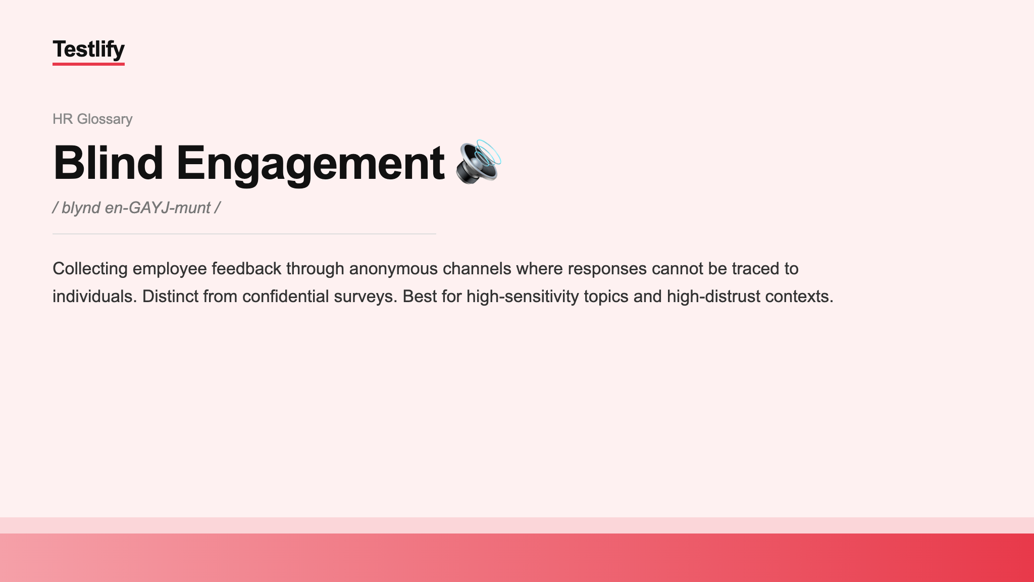 Image showing the meaning of Blind Engagement