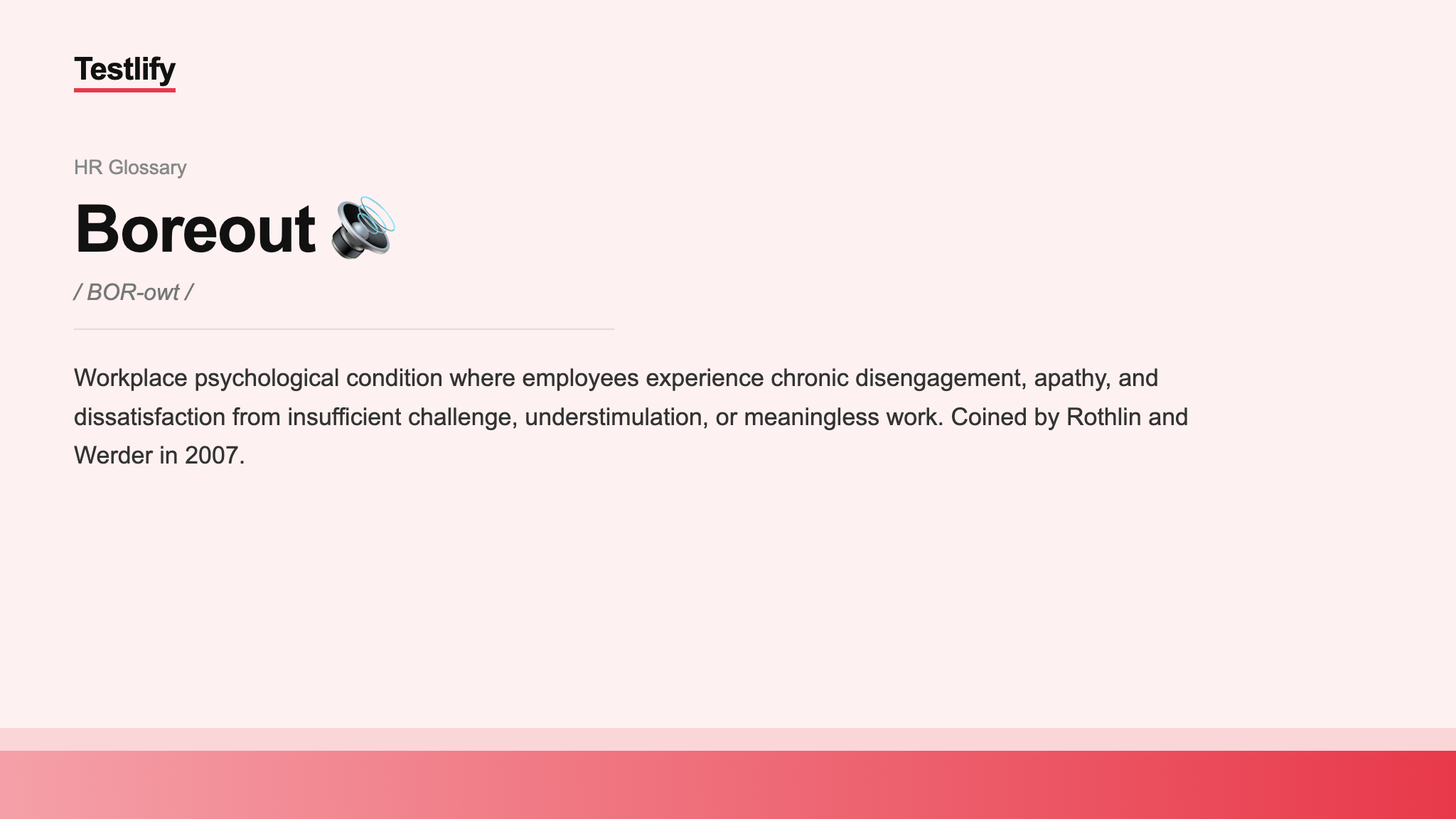 Image showing the meaning of Boreout