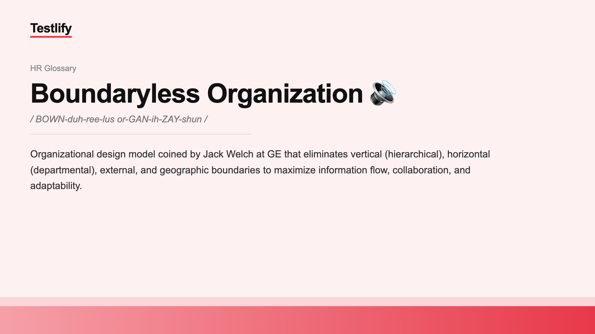 Image showing the meaning of Boundaryless Organization