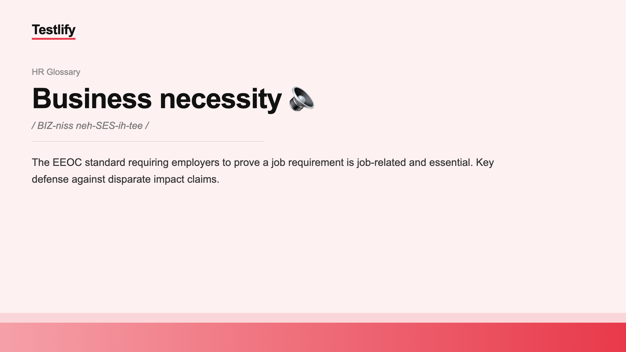 Image showing the meaning of business necessity