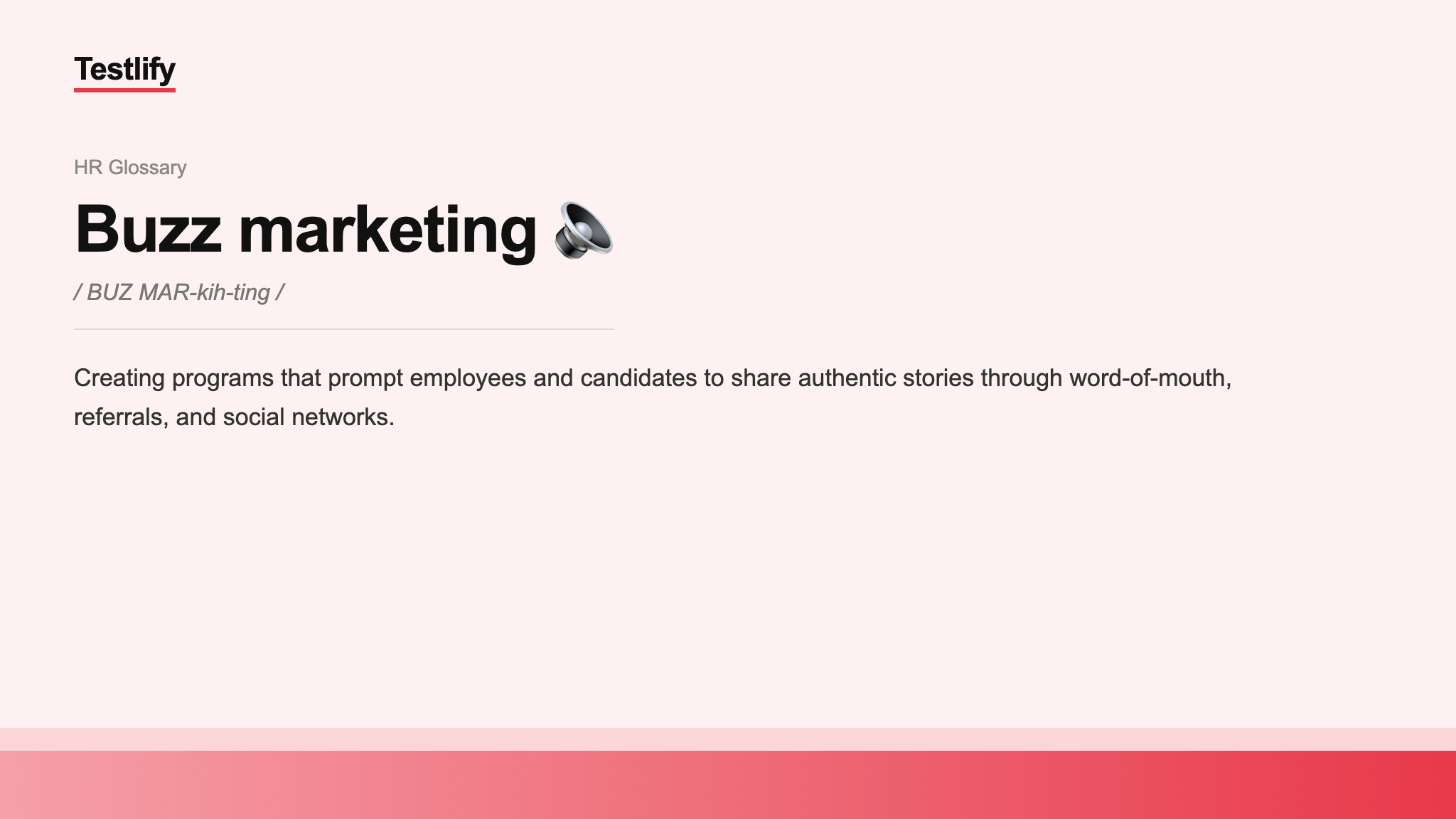Image showing the meaning of buzz marketing in HR