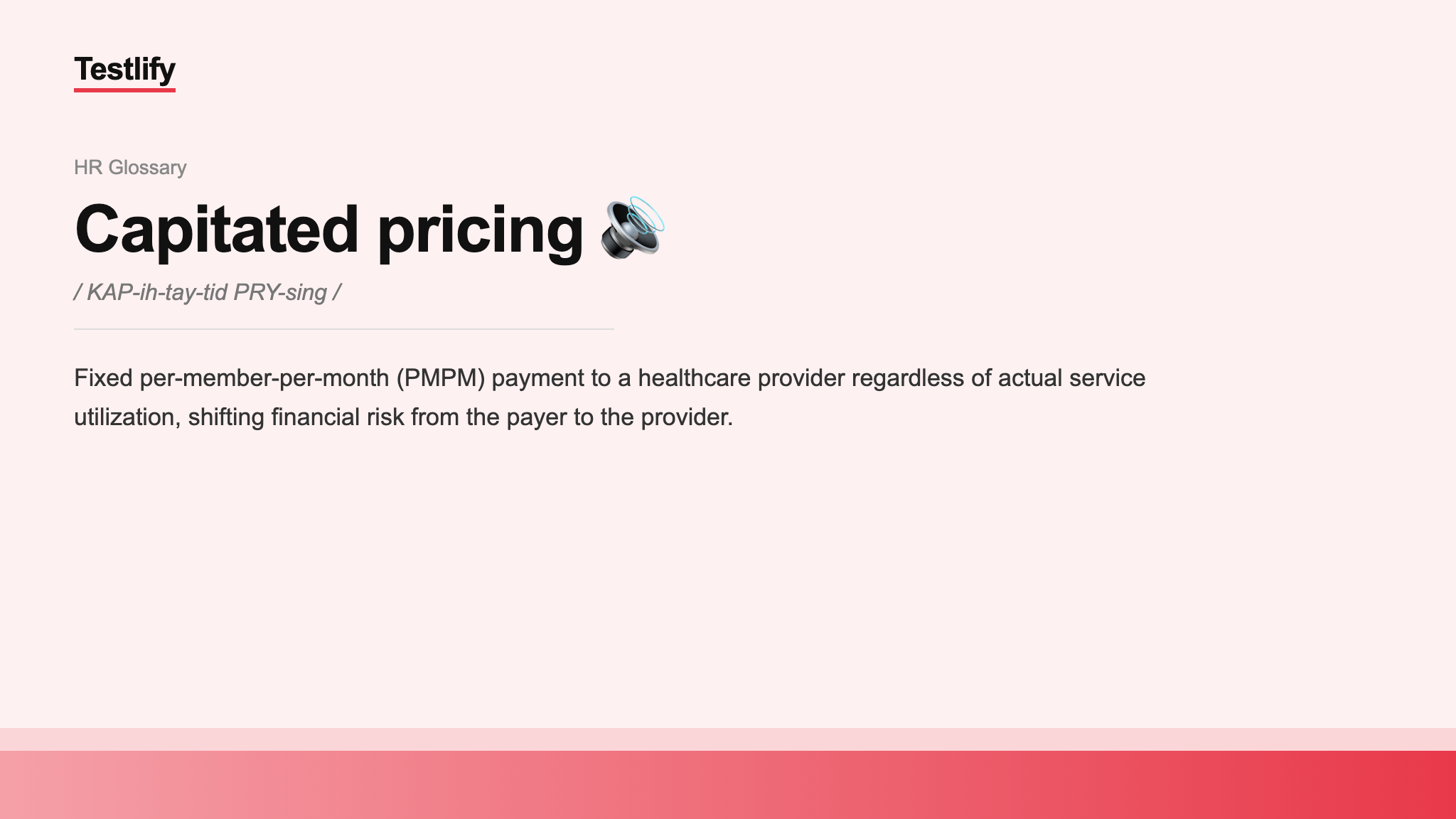 Image showing the meaning of Capitated pricing