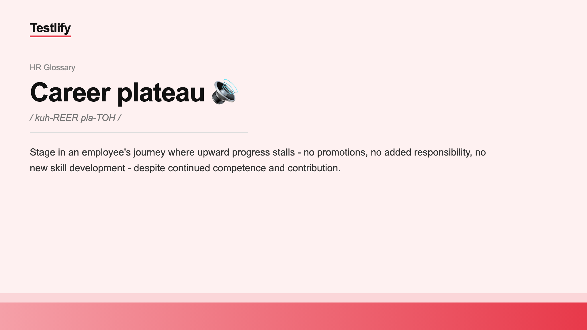 Image showing the meaning of Career plateau