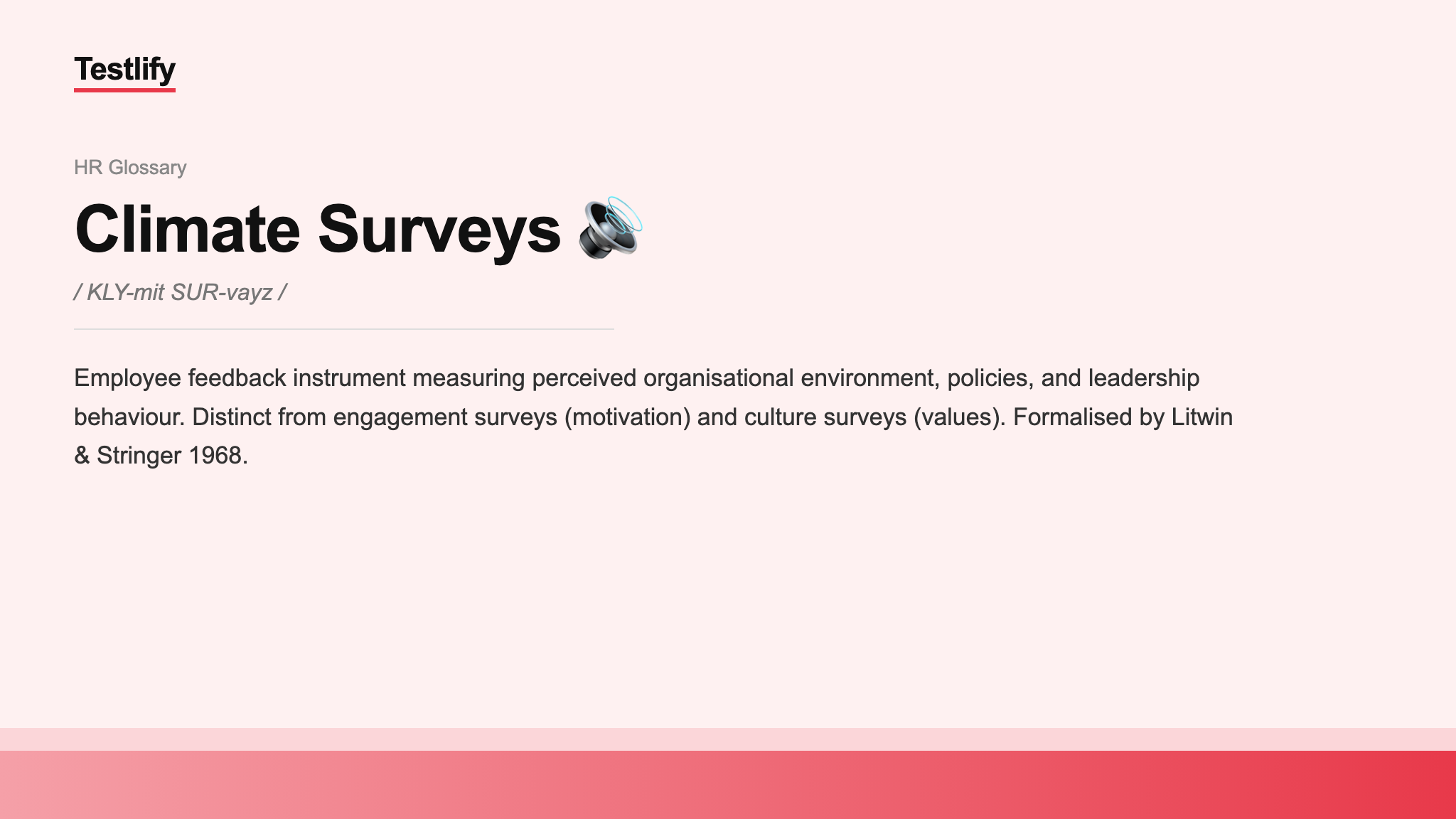 Image showing the meaning of Climate Surveys