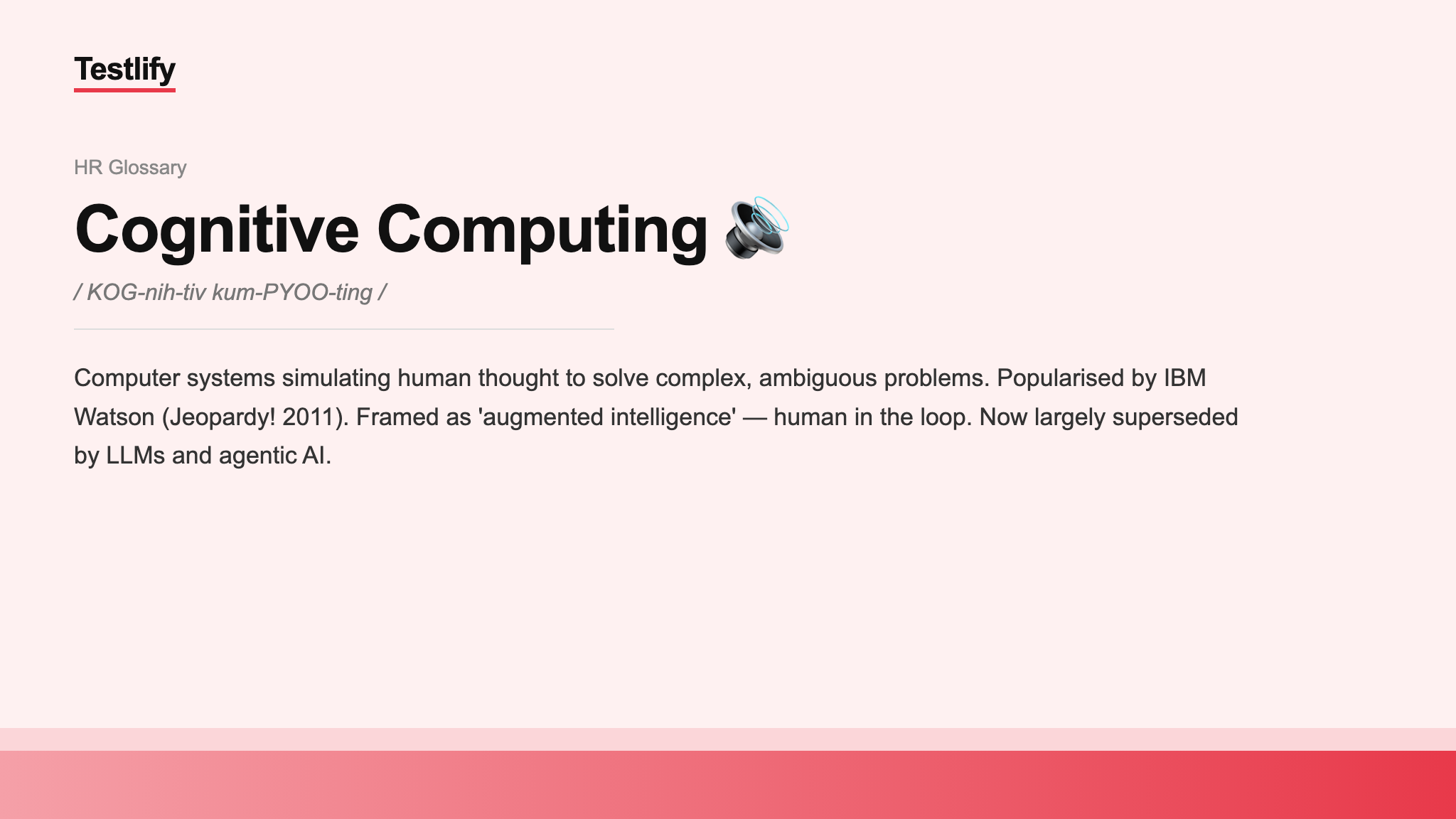 Image showing the meaning of Cognitive Computing