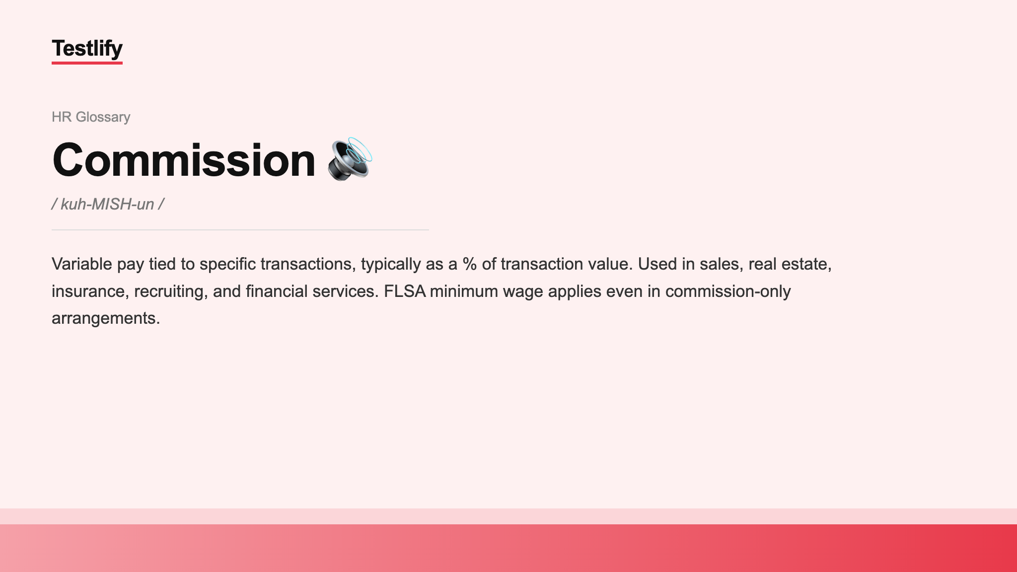 Image showing the meaning of Commission