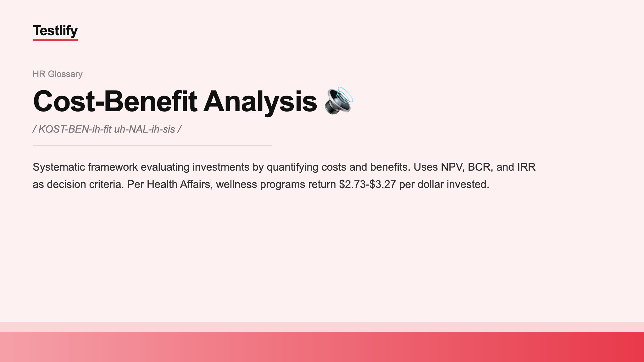 Image showing the meaning of Cost-Benefit Analysis