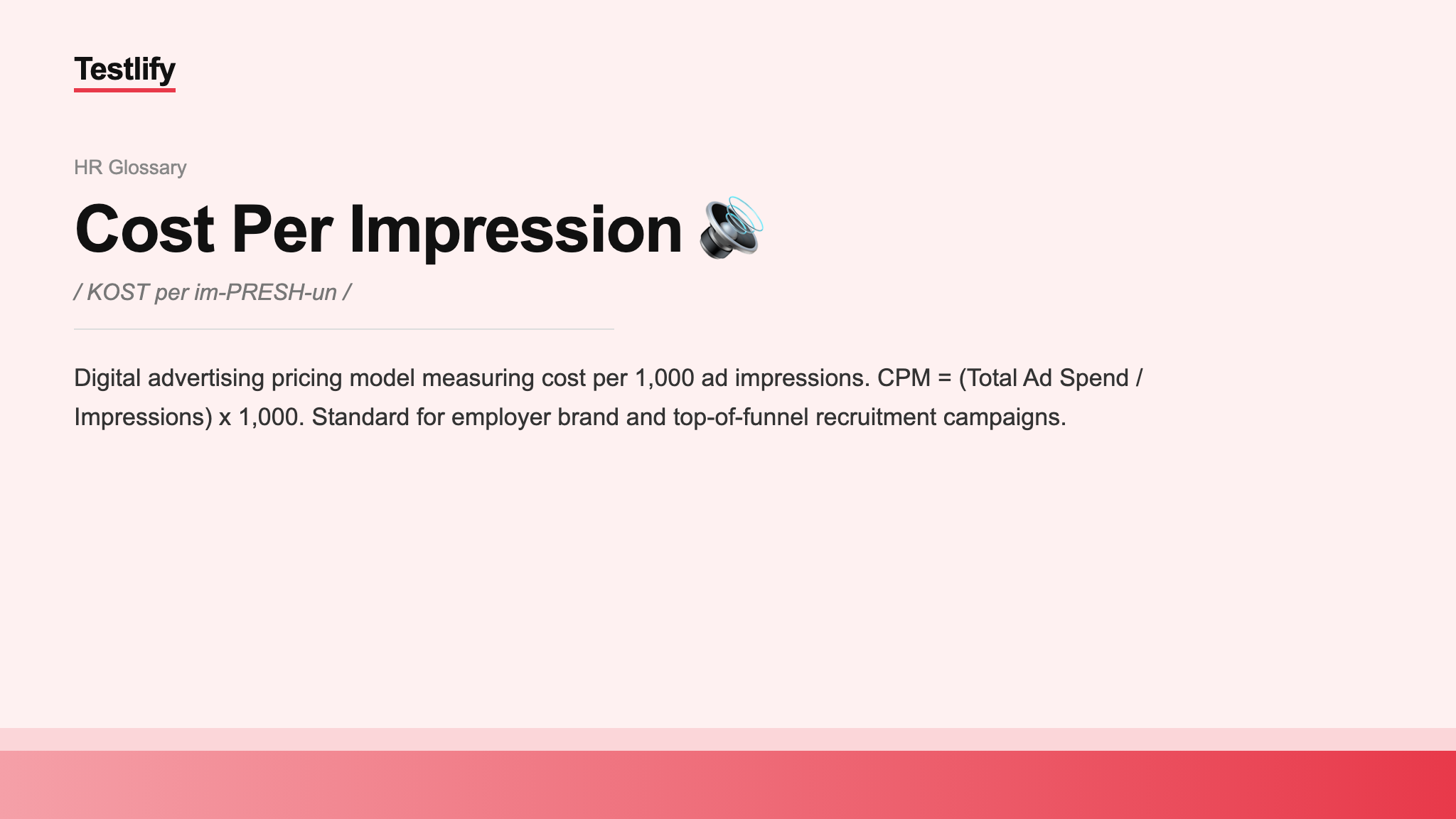 Image showing the meaning of Cost Per Impression