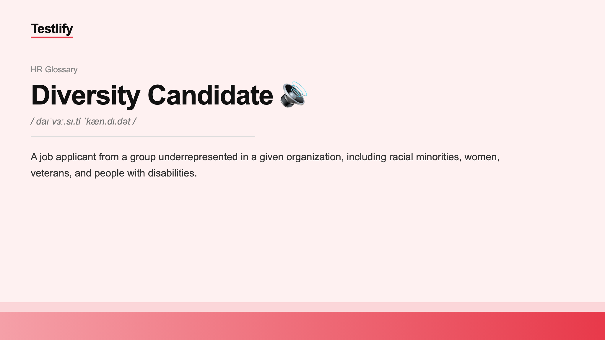 Image showing the meaning of diversity candidate