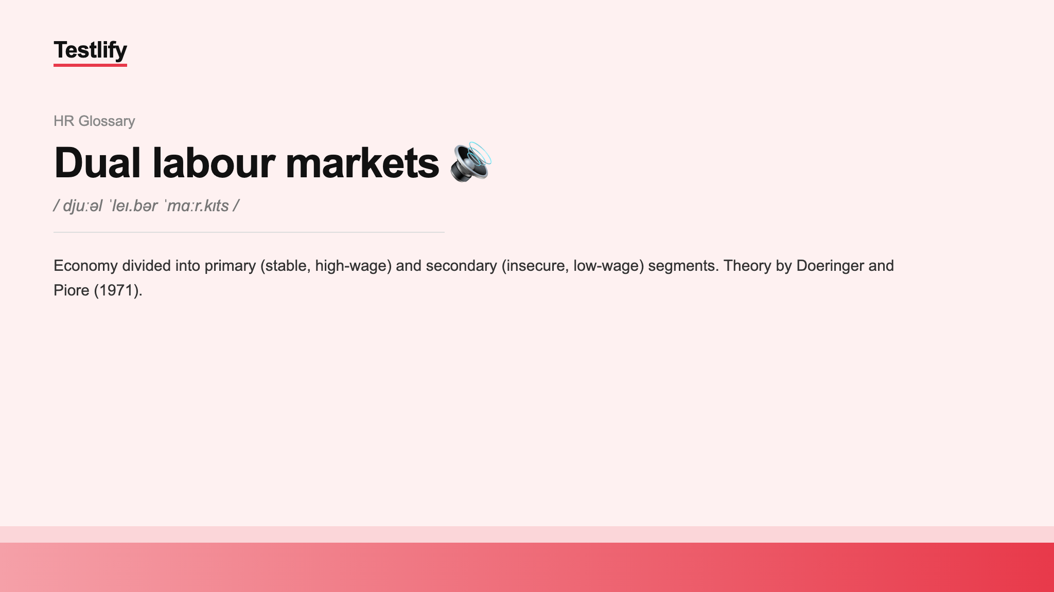 Image showing the meaning of dual labour markets