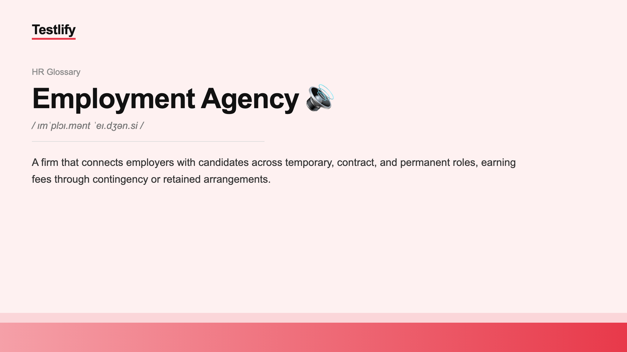 Image showing the meaning of employment agency
