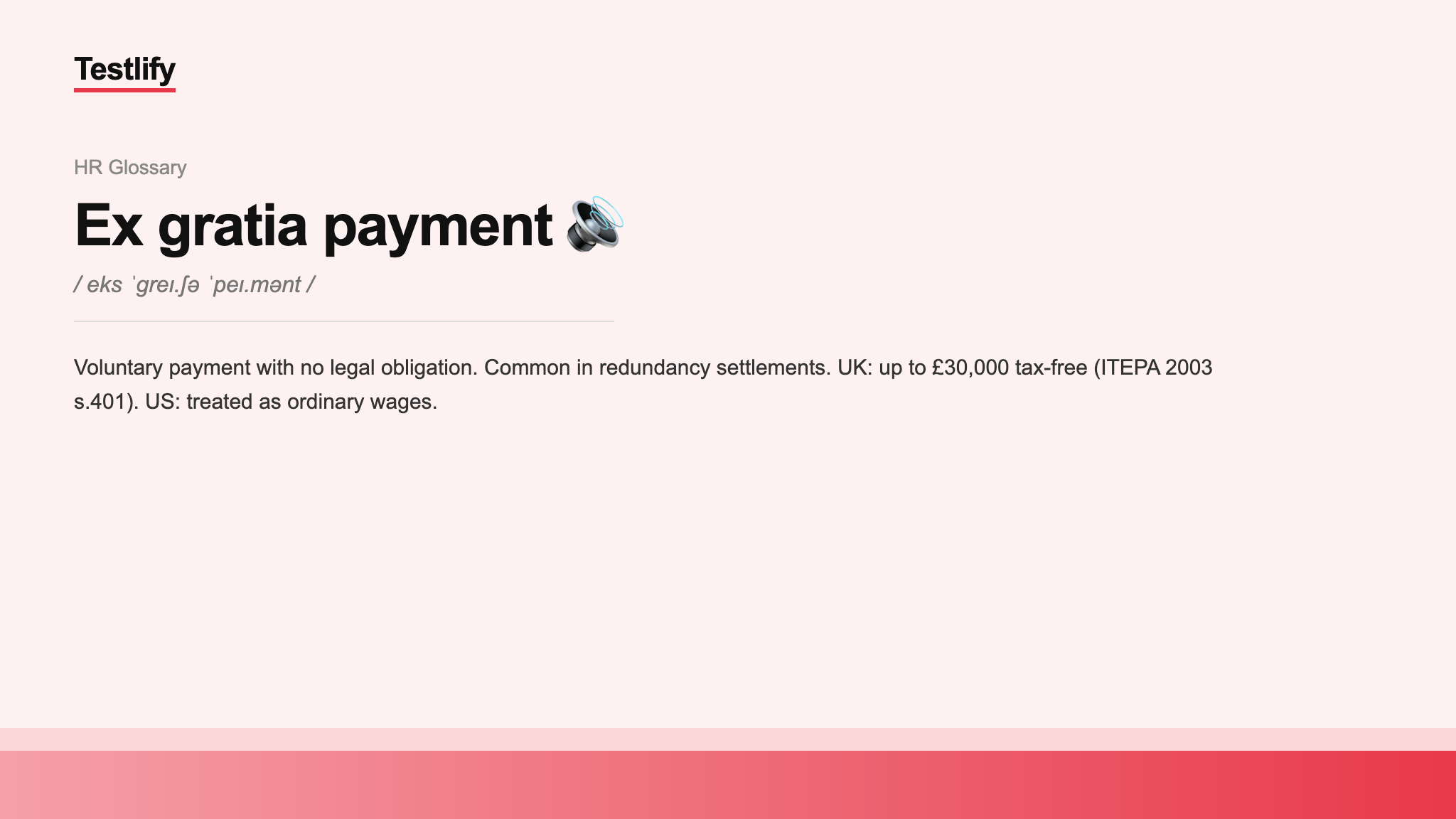 Image showing the meaning of ex gratia payment
