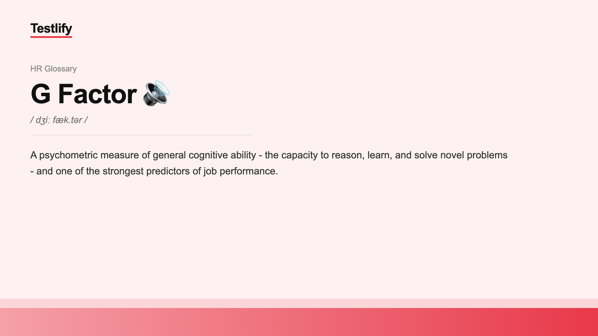Image showing the meaning of G Factor