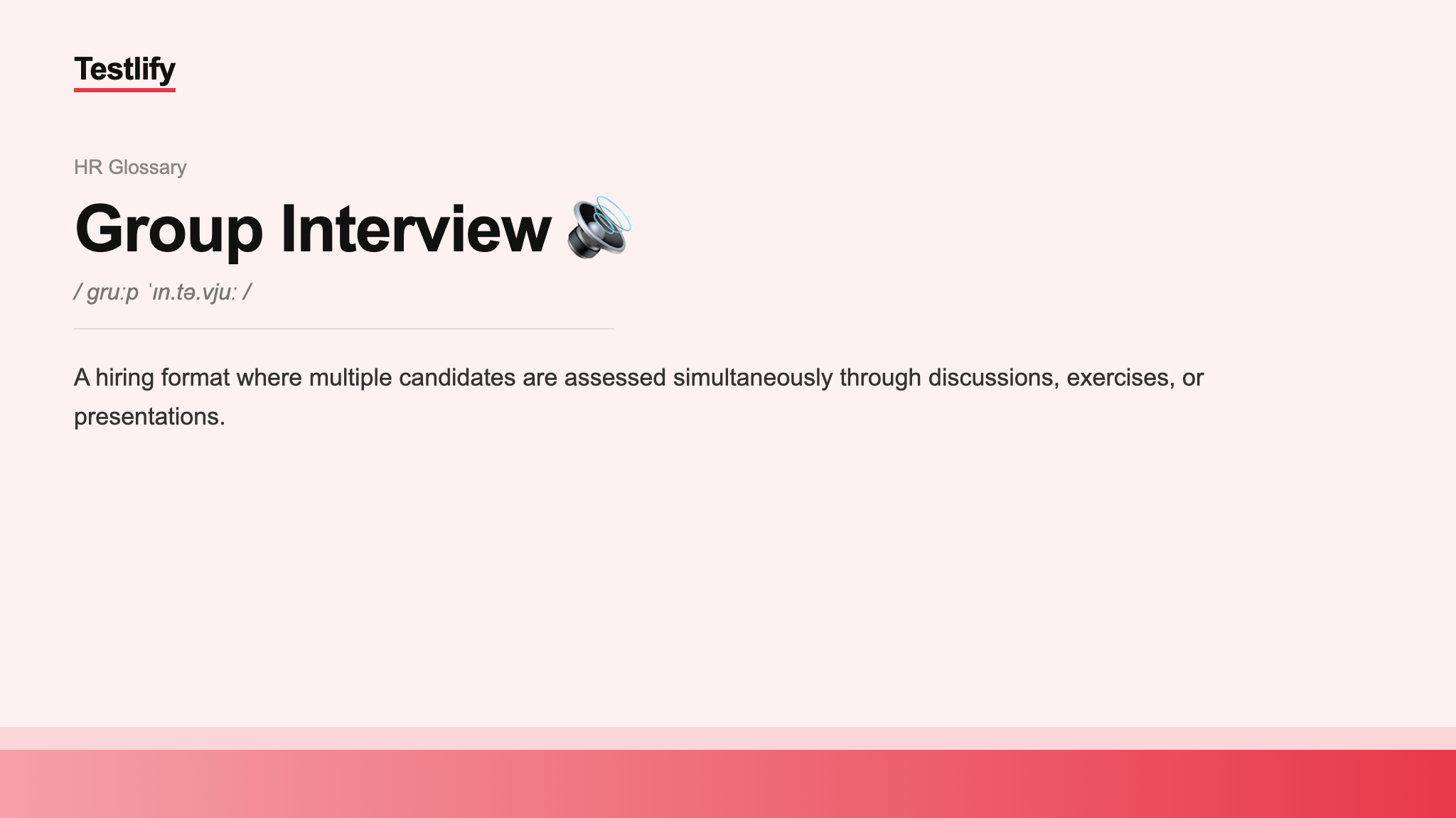 Image showing the meaning of Group Interview