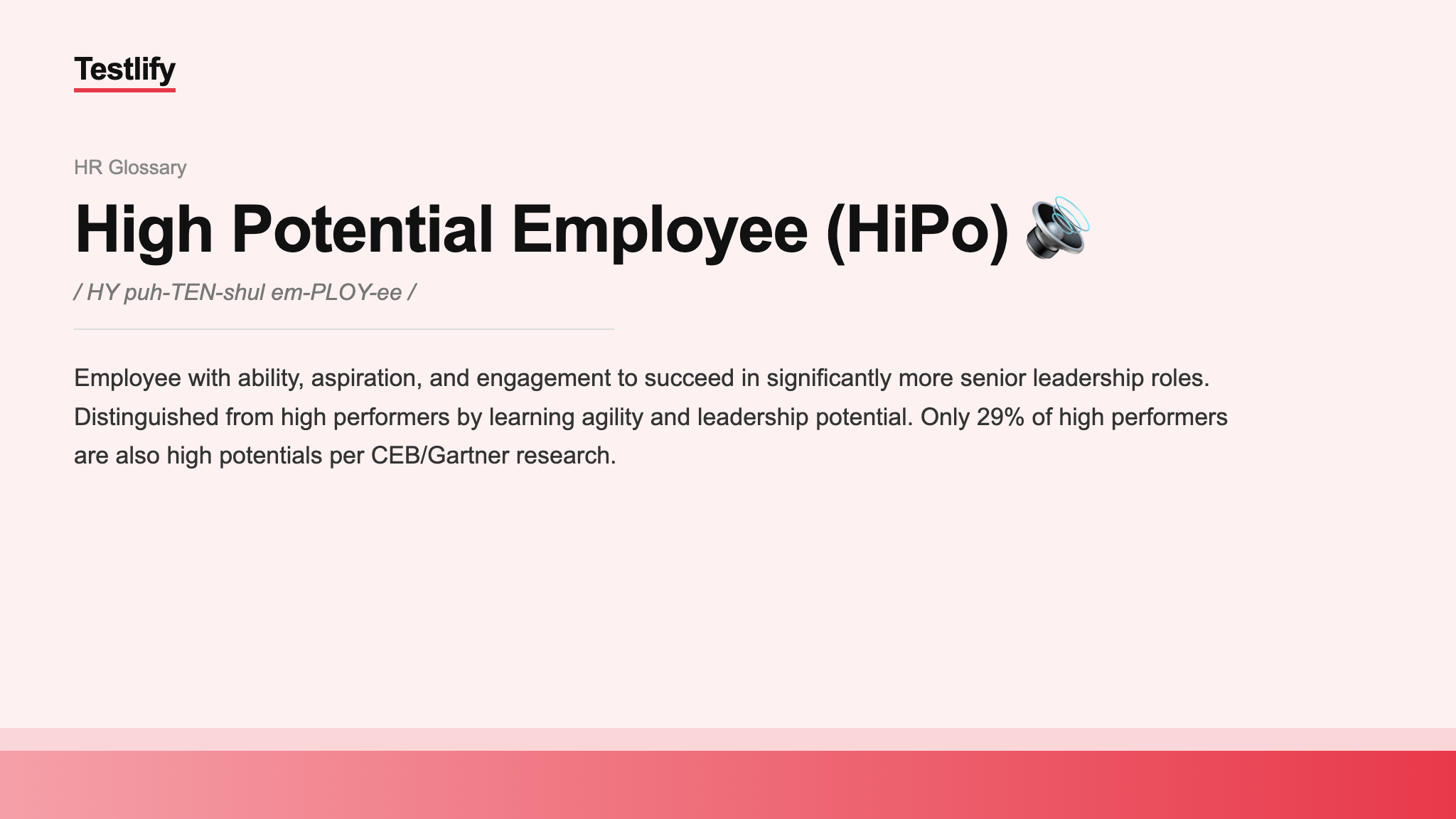 Image showing the meaning of High Potential Employee (HiPo)