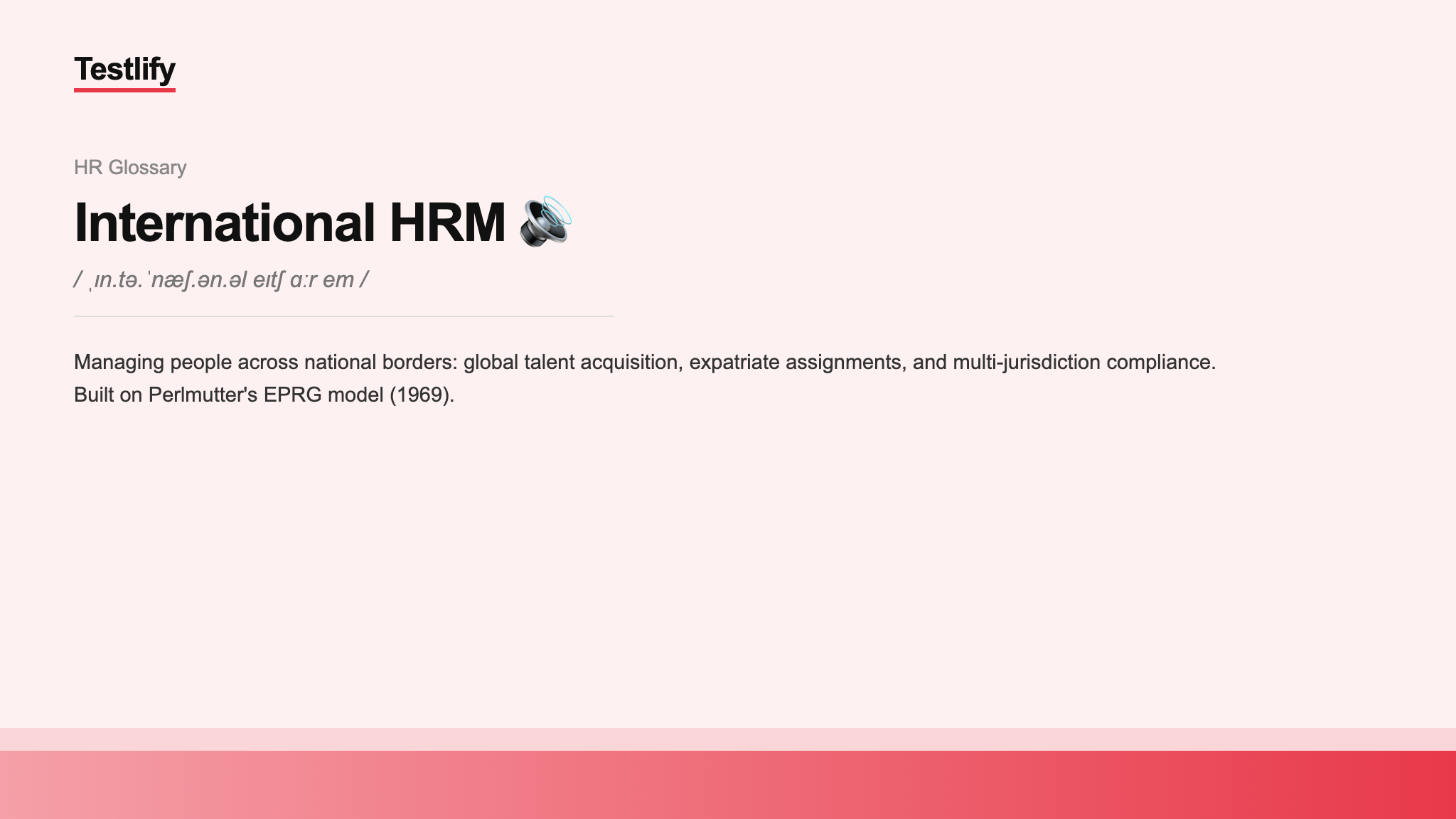 Image showing the meaning of international hrm