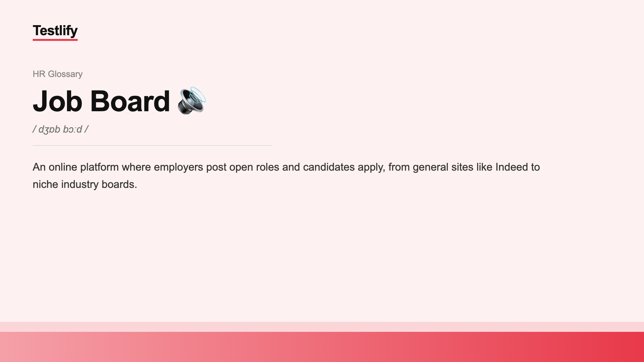 Image showing the meaning of job board