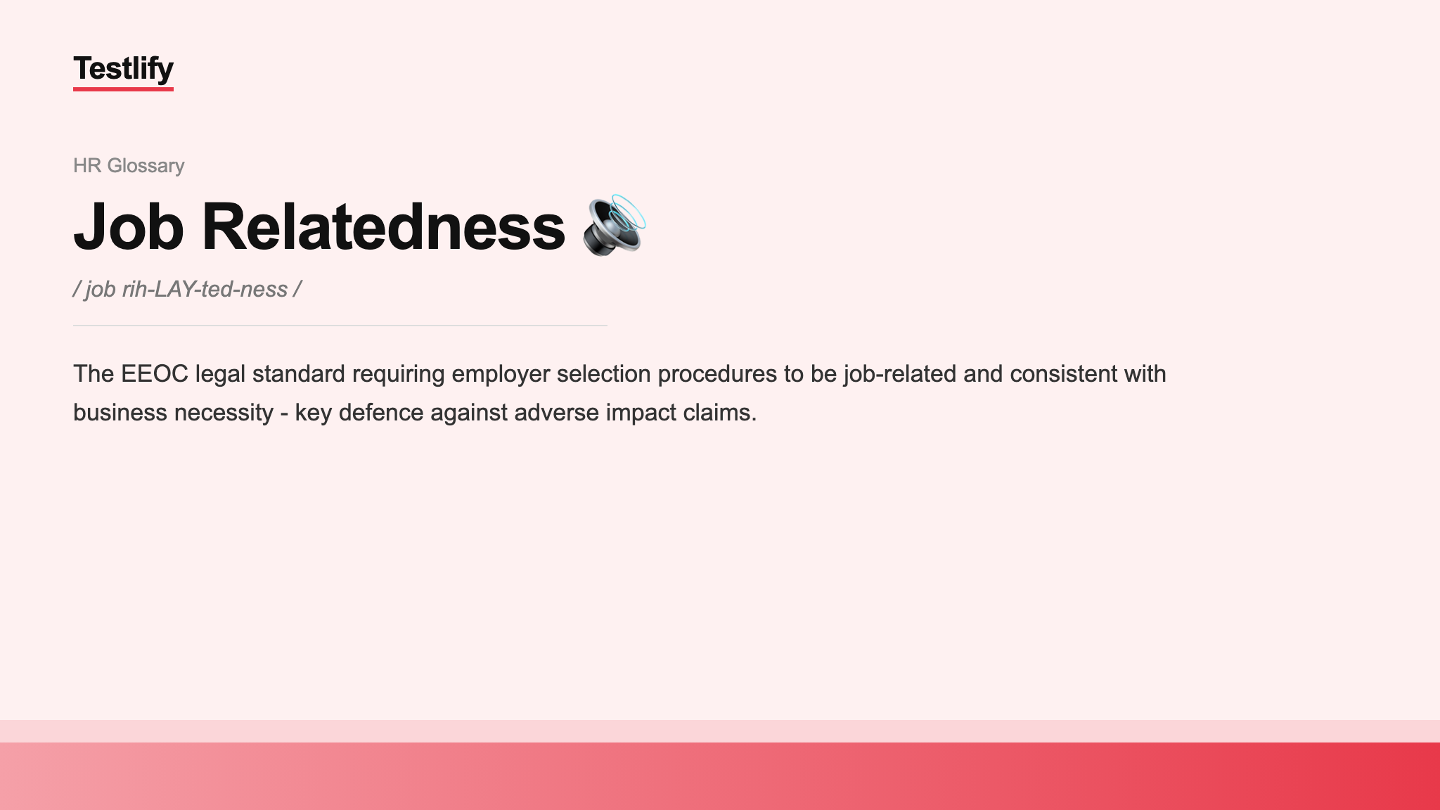 Image showing the meaning of Job Relatedness