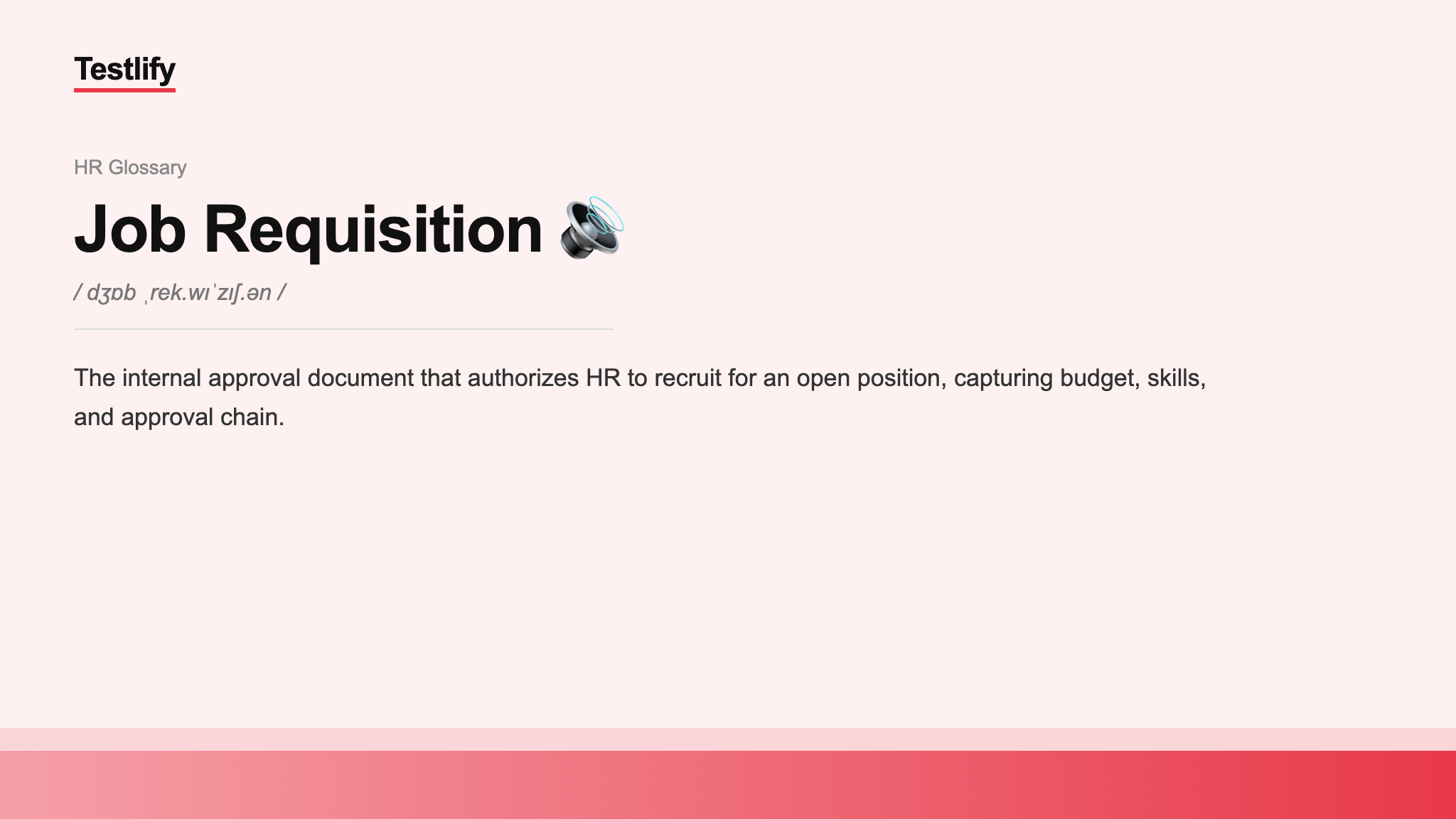 Image showing the meaning of job requisition