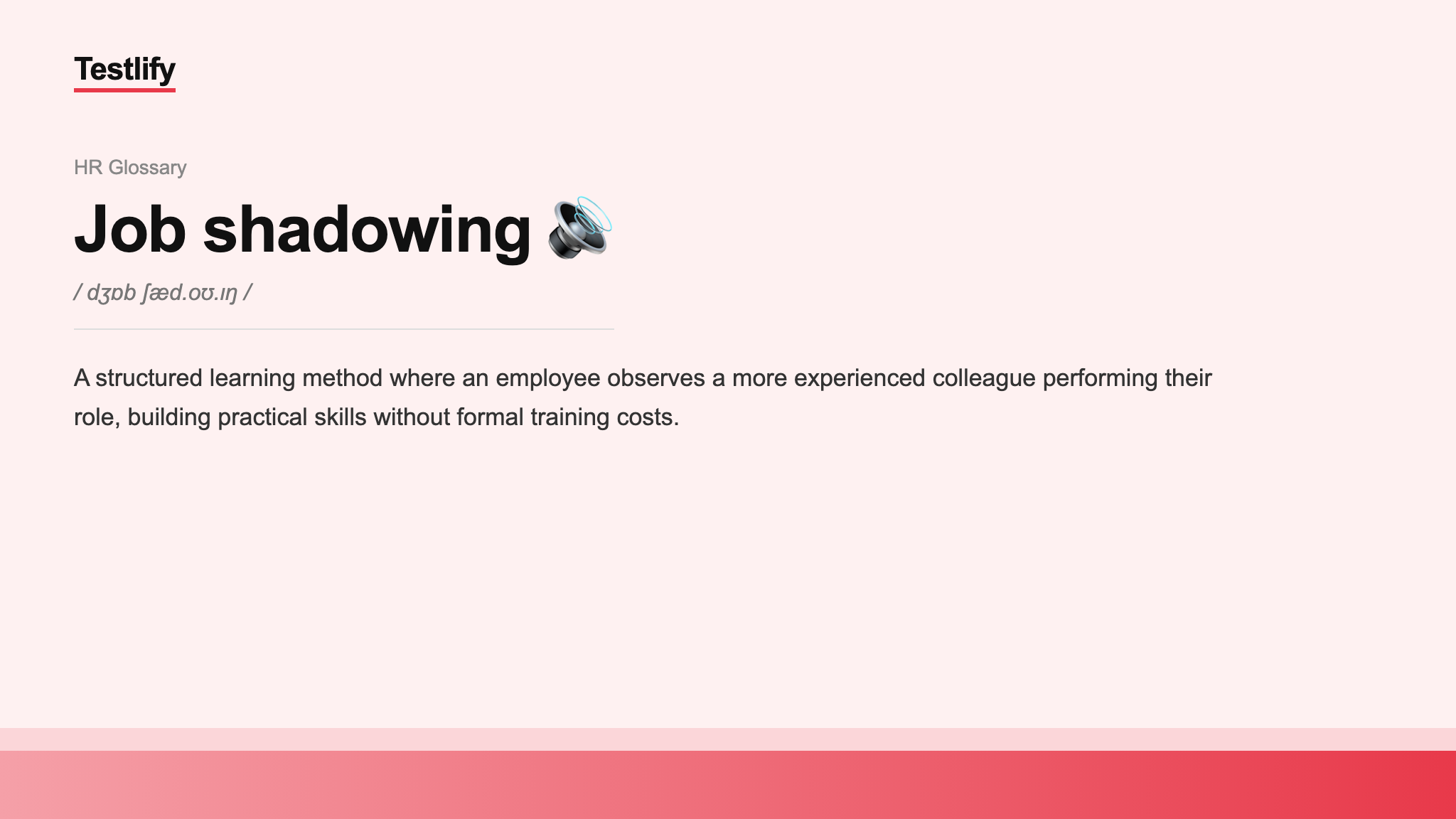 Image showing the meaning of Job shadowing