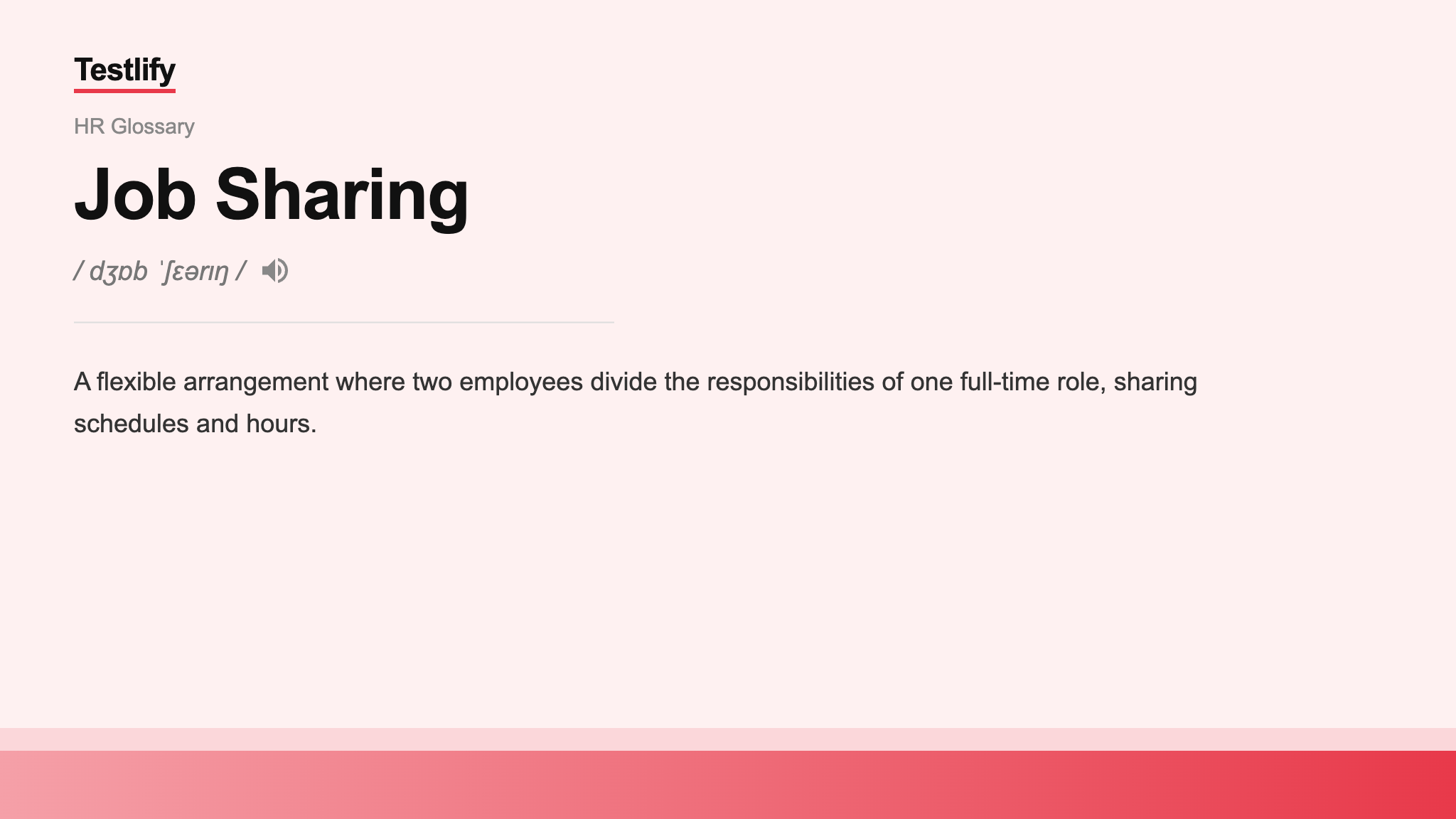 Image showing the meaning of job sharing
