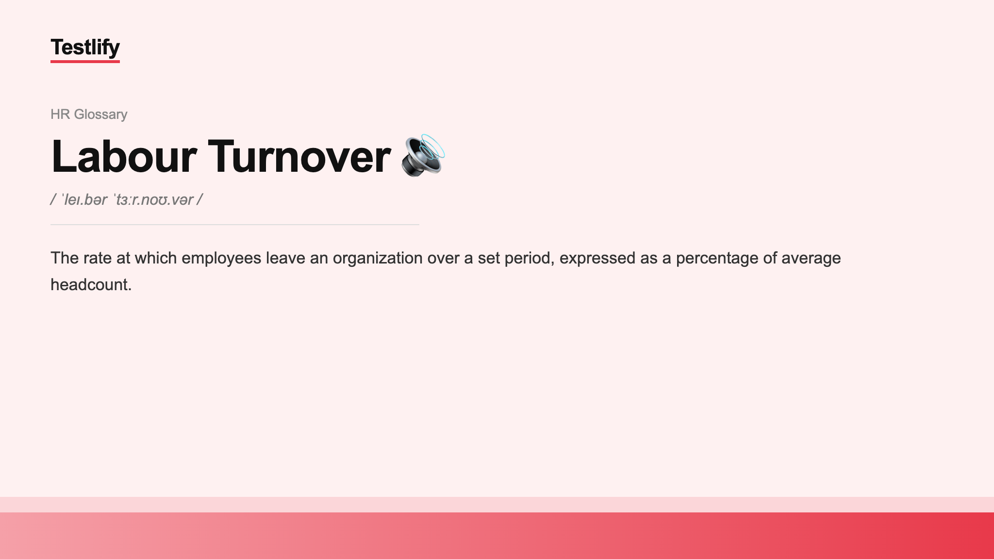 Image showing the meaning of Labour Turnover