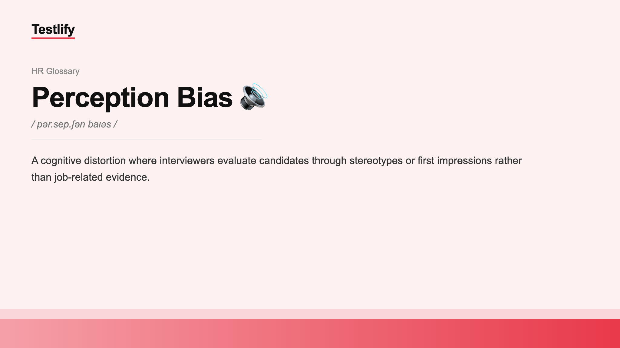 Image showing the meaning of Perception Bias