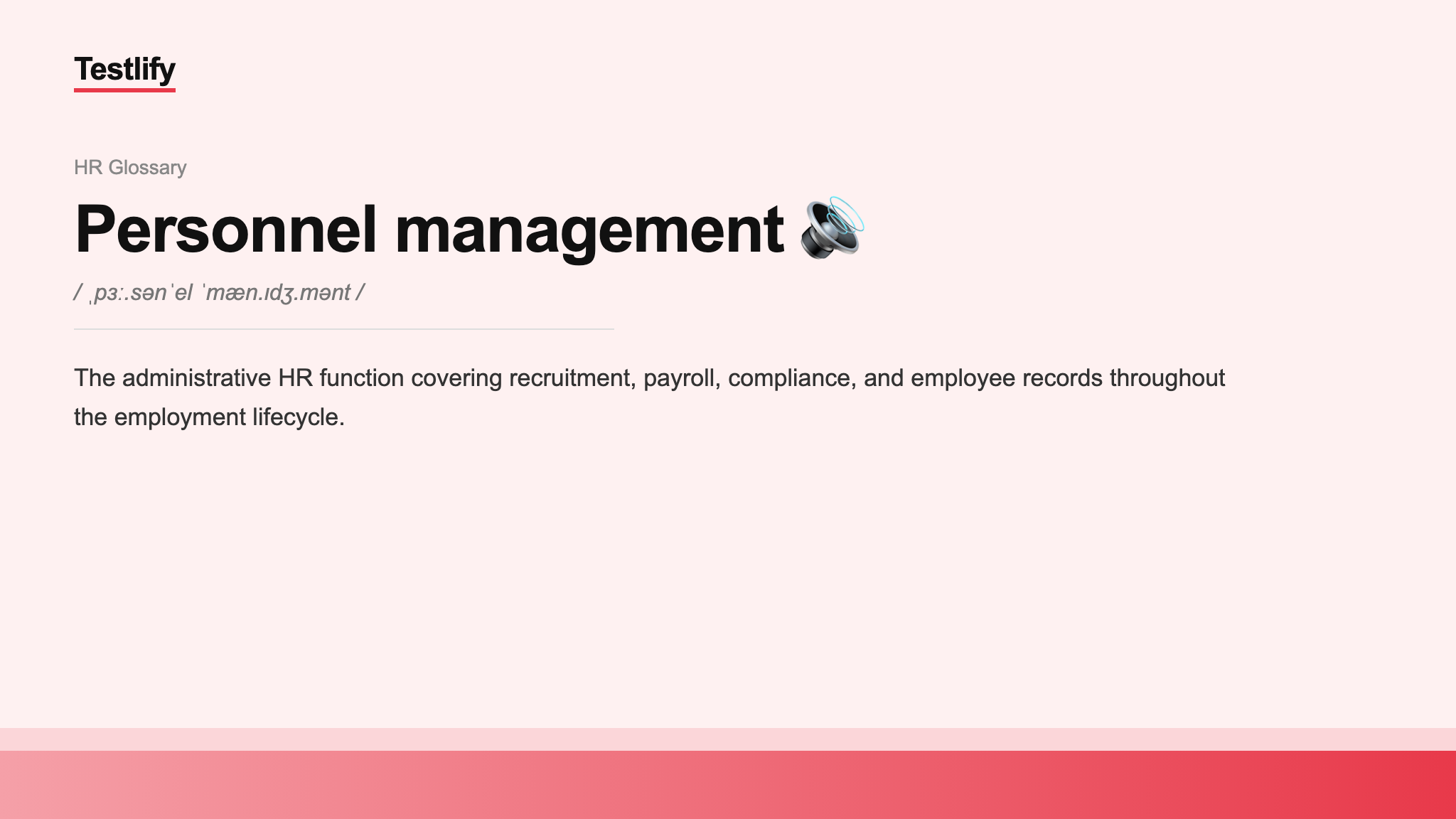 Image showing the meaning of Personnel management