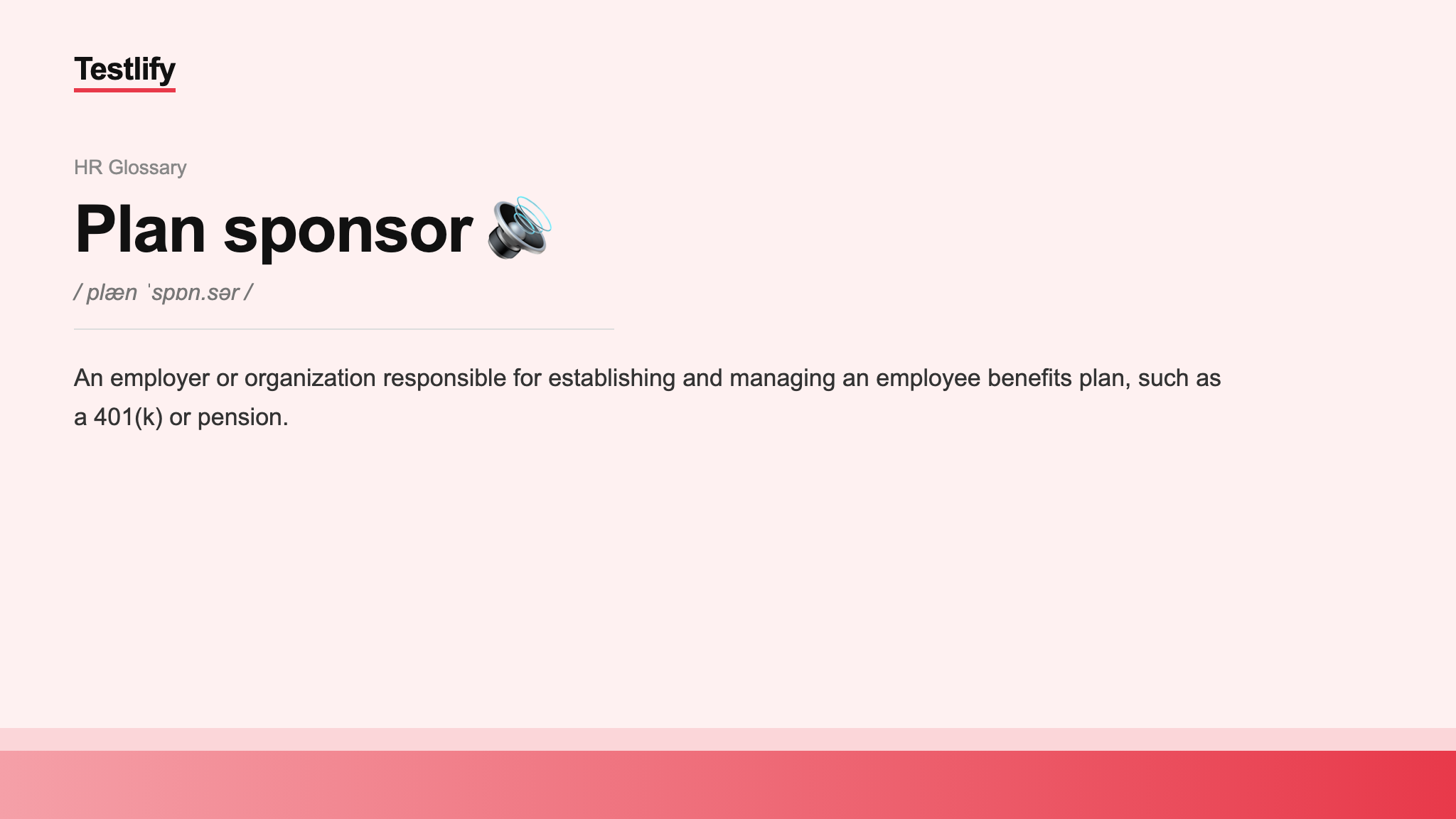 Image showing the meaning of Plan sponsor