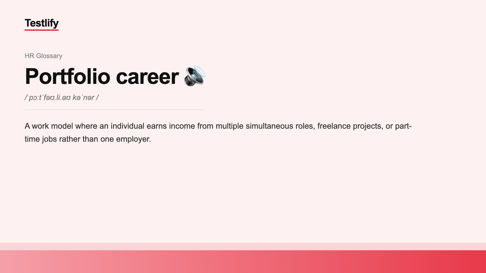 Image showing the meaning of Portfolio career