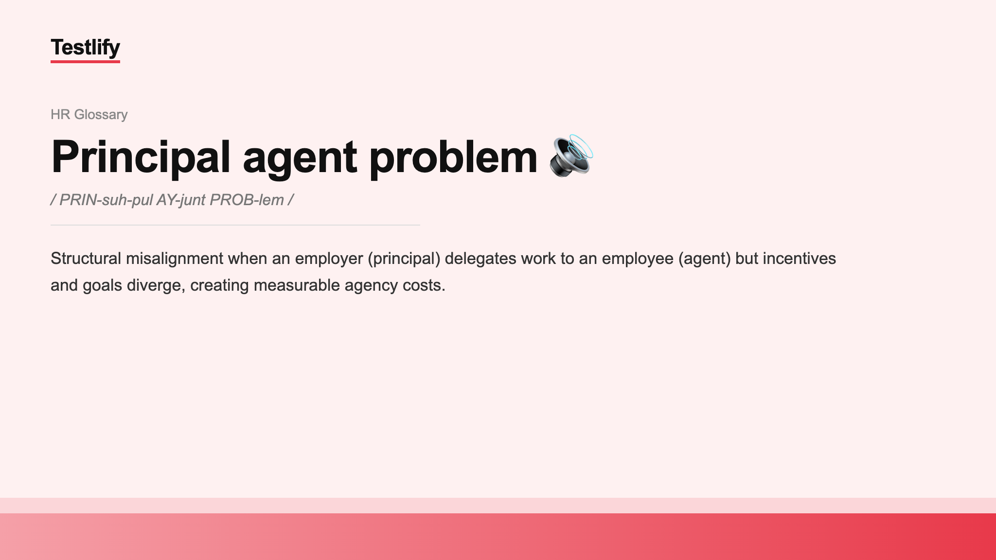 Image showing the meaning of Principal agent problem