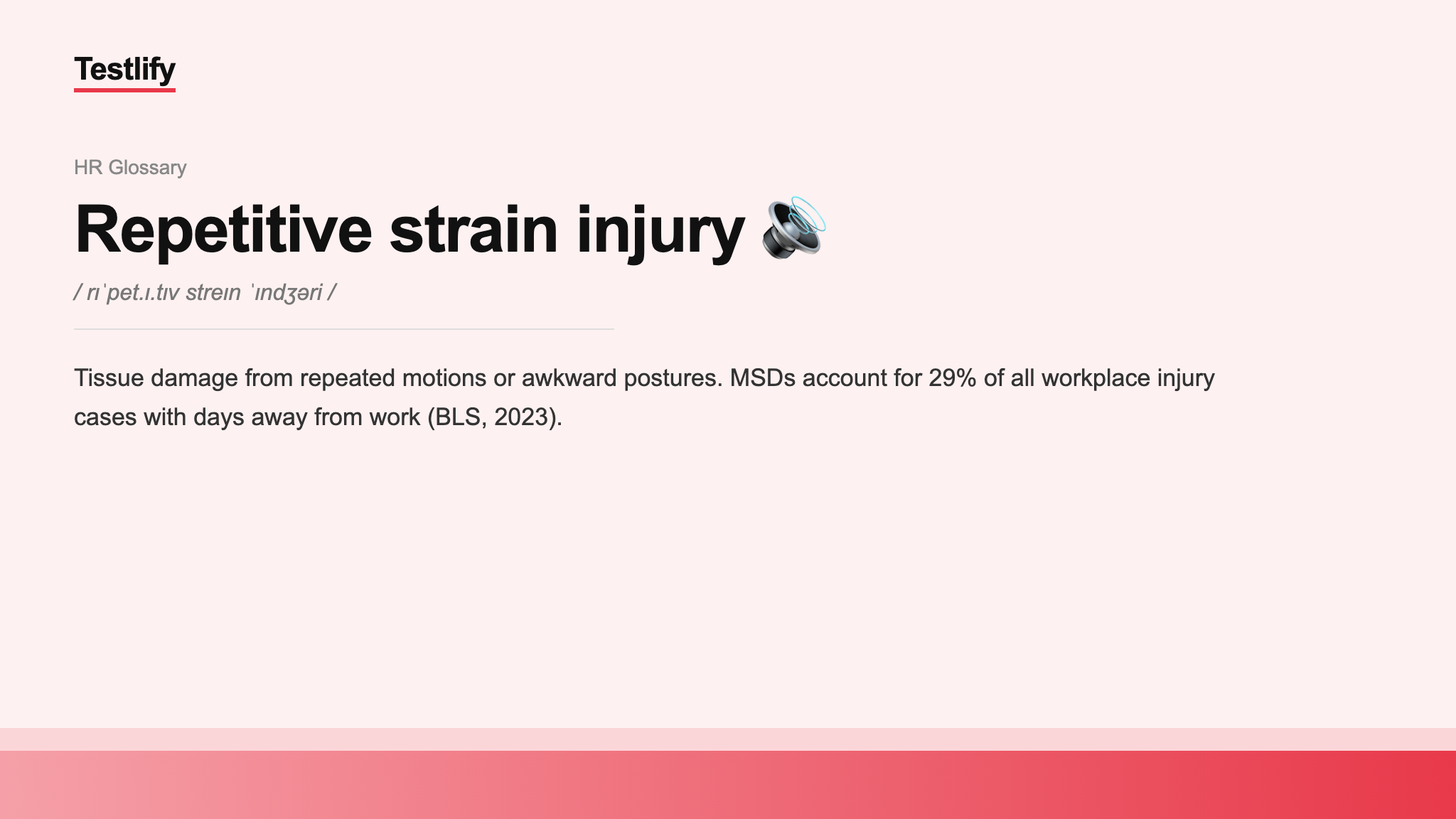 Image showing the meaning of repetitive strain injury